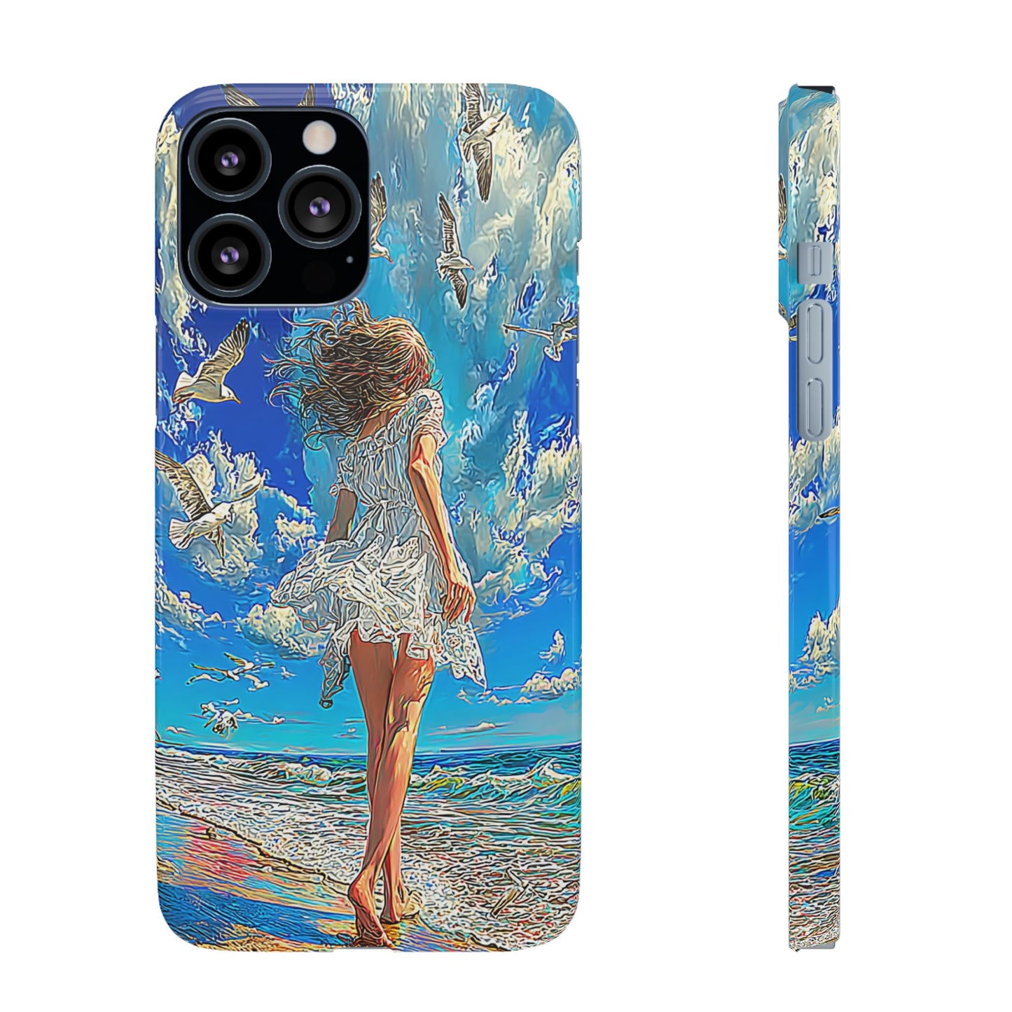 Dreamy Seaside Snap Case, Ocean Waves Phone Cover, Summer Vibe Gift, Cute Aesthetic Accessory, Beach Lover Case