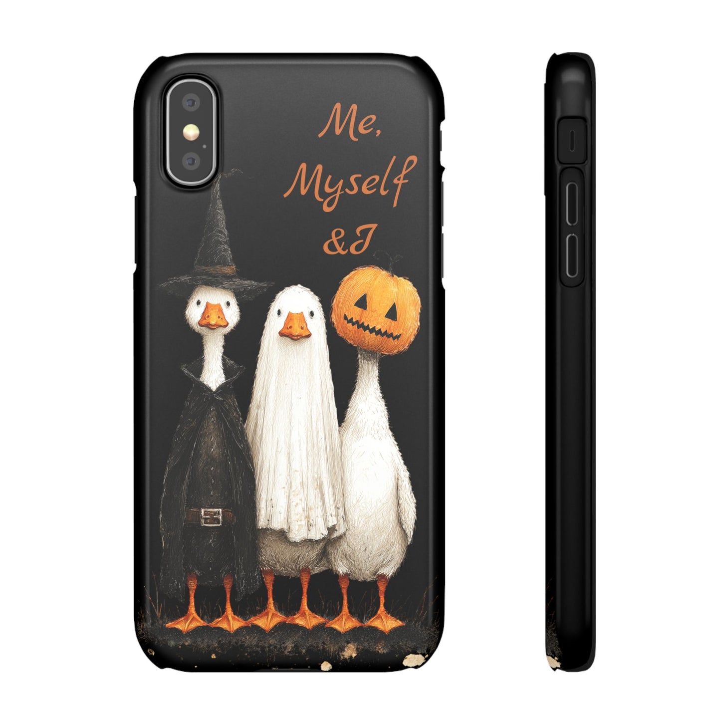Halloween Goose Snap Case, Funny Goose Phone Case, Fall Accessories, Cute Halloween Gift, Me Myself & I Design