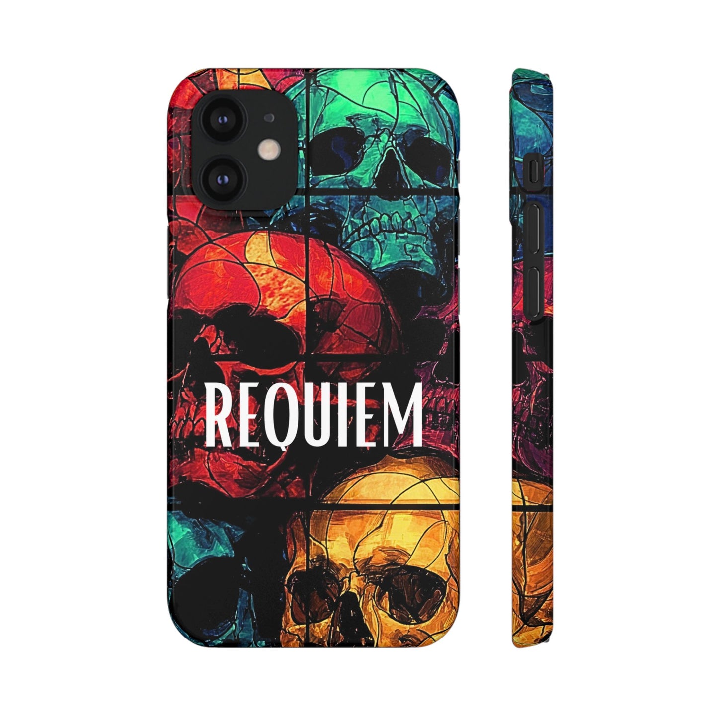 Halloween Custom Requiem Skull Snap Case Phone Cover for iPhone and Samsung