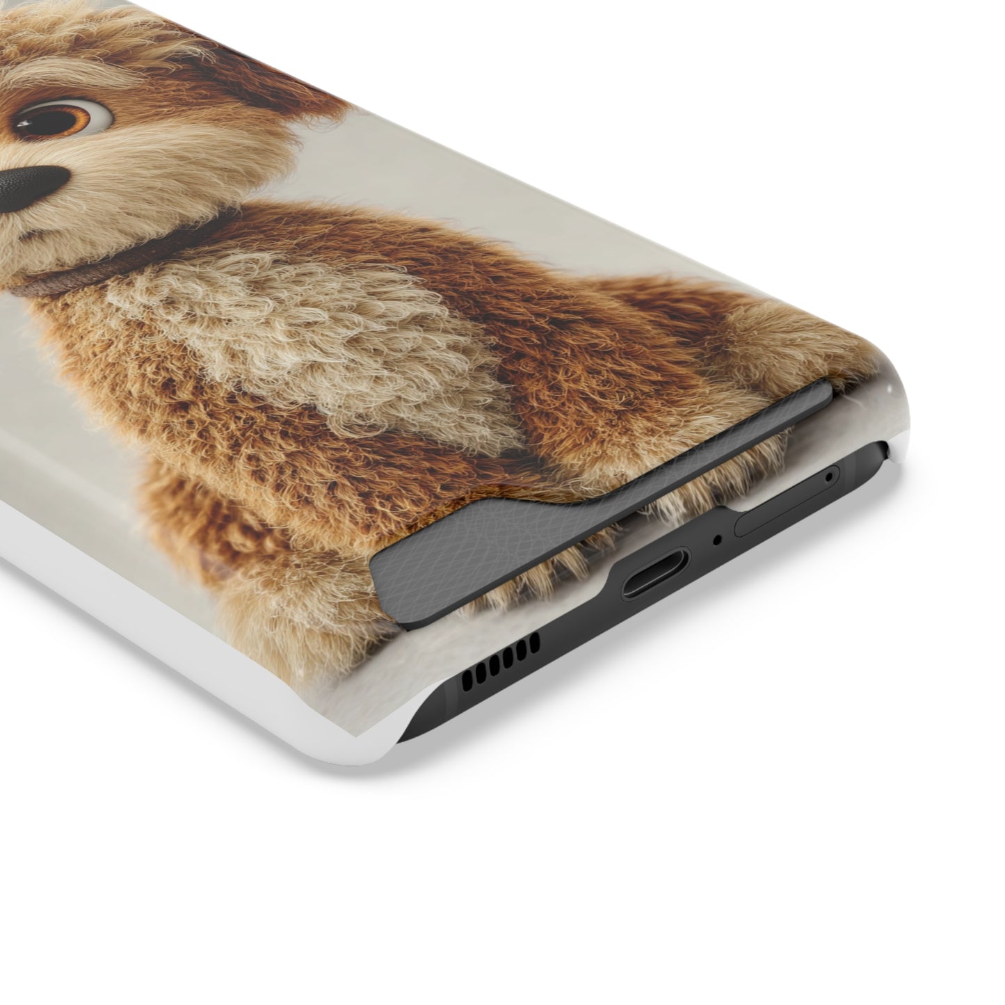 Cute Dog Phone Case With Card Holder, Pet Lover Gift, Stylish Phone Accessory, Dog-Themed Phone Cover, Animal Aesthetic