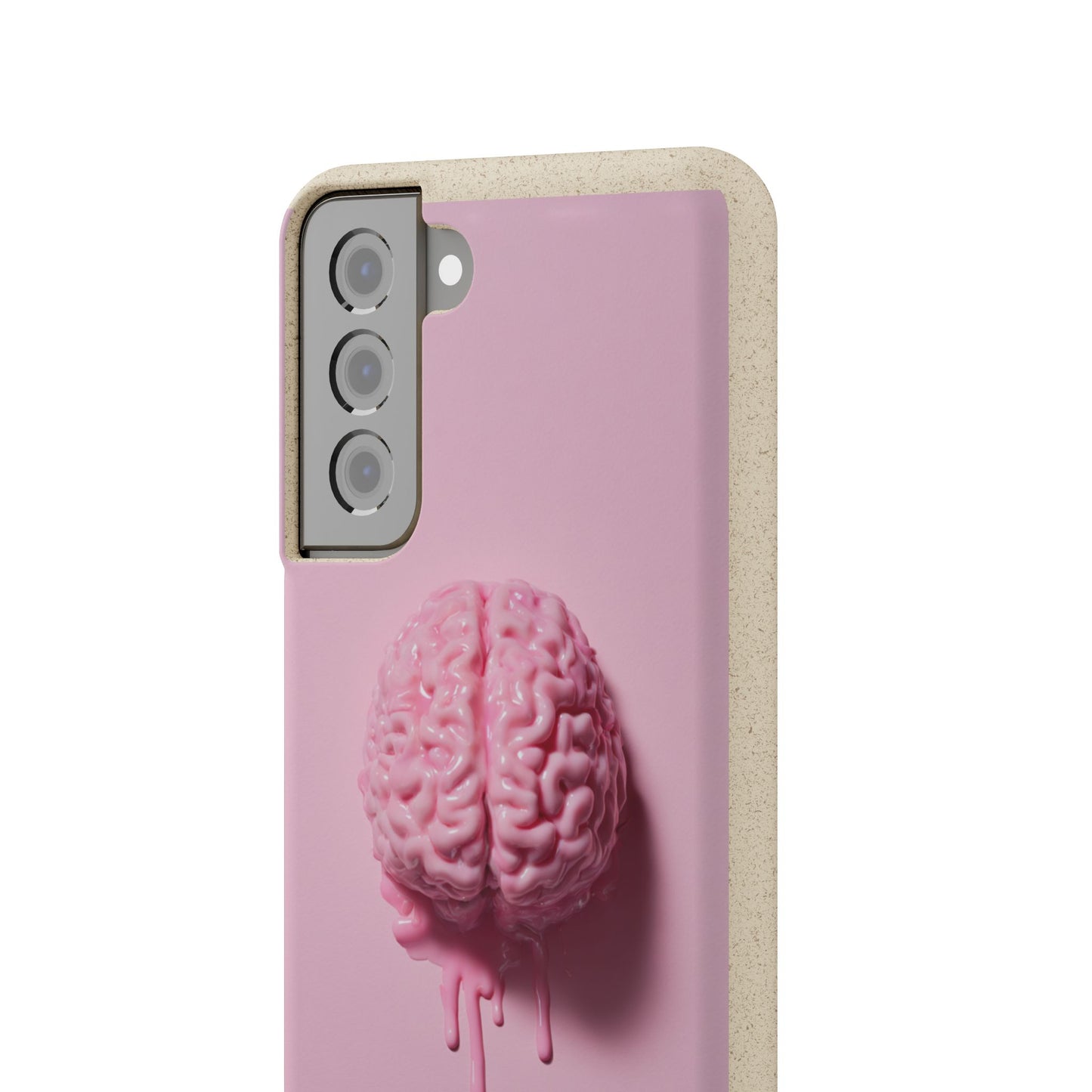 Eco-Friendly Brain Design Phone Case, Biodegradable Phone Cover, Unique Gift for Tech Lovers, Sustainable Accessory, Cute Phone Case