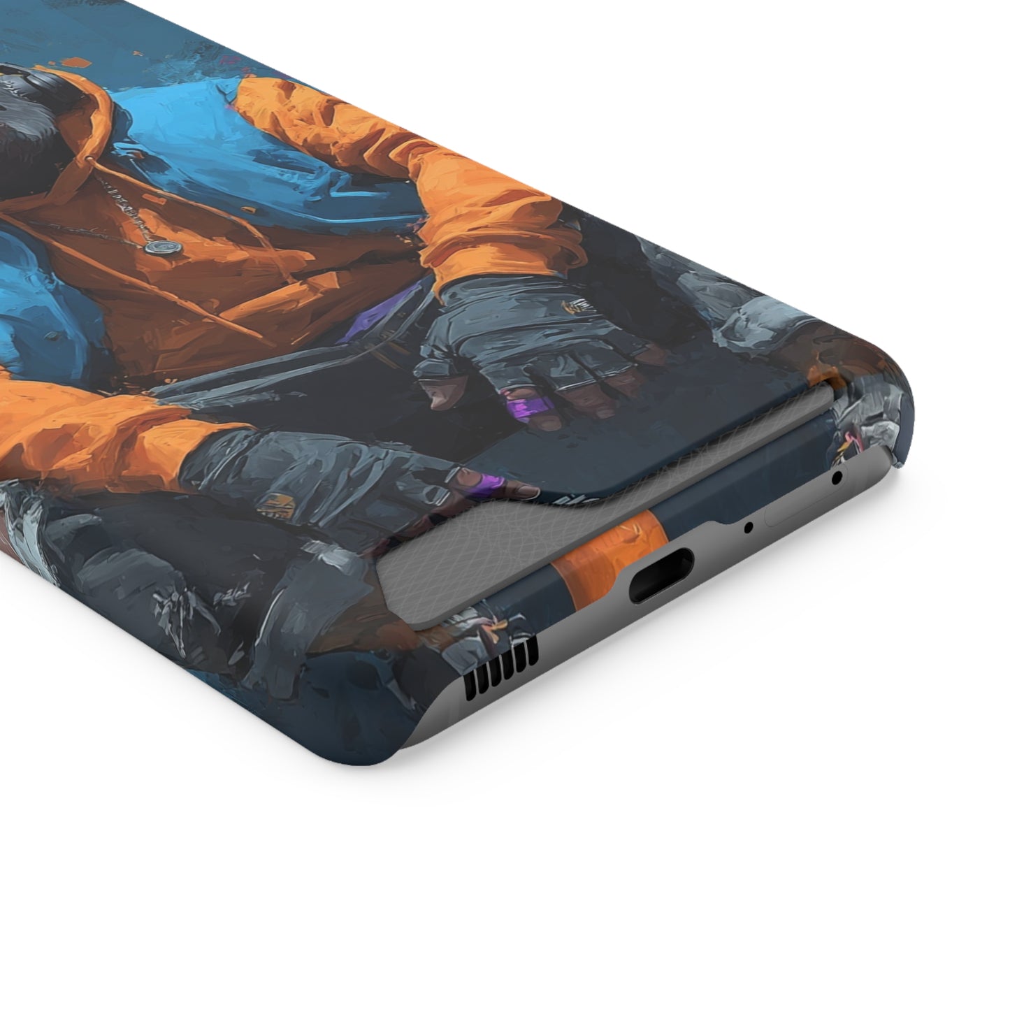 Trendy Phone Case with Card Holder, Stylish Smartphone Protector, Unique Gift for Teens, Graphic Phone Cover, Cool Accessories