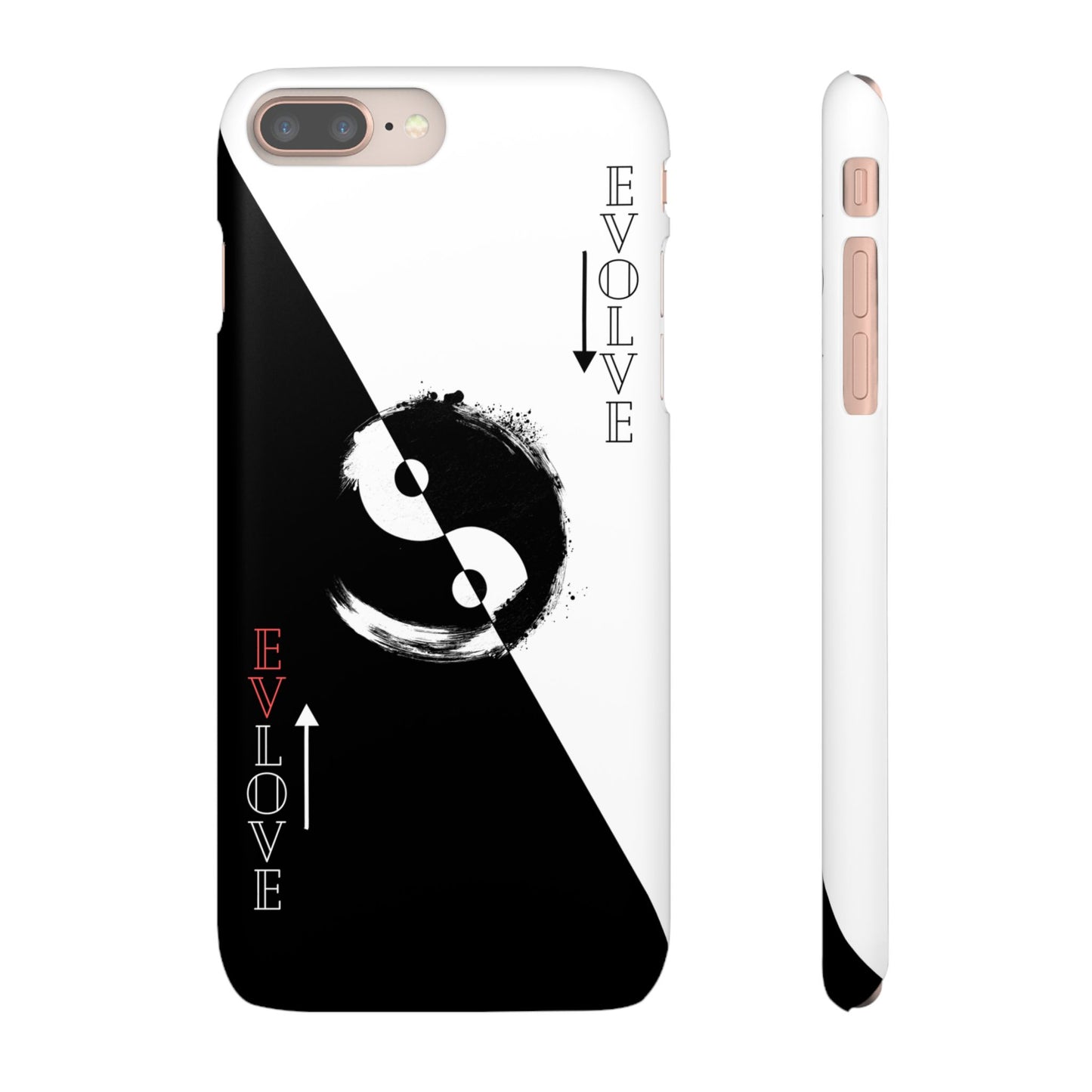 Yin Yang Evolve Black and White Snap Case Cover for iPhone and Samsung