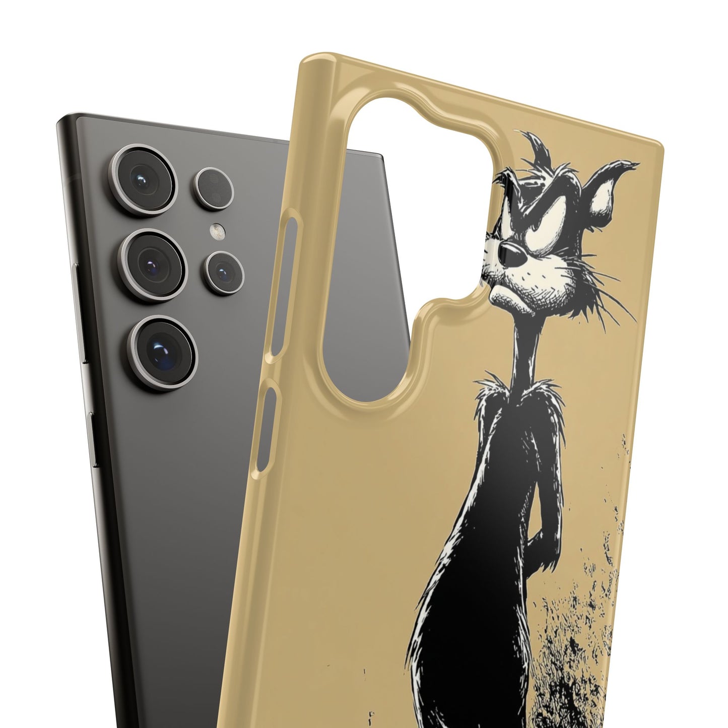 Whimsical Cartoon Snap Case, Fun Phone Cover, Unique Gift for Cat Lovers, Vibrant Art Case, Ideal for Birthdays