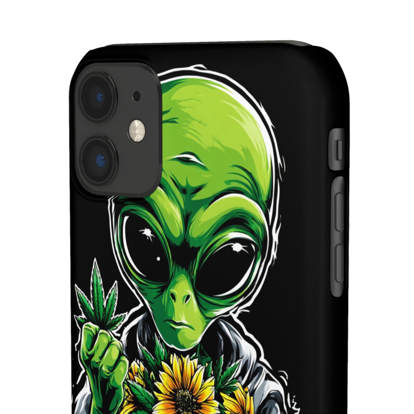 Alien Floral Snap Cases, Fun Phone Case, Gifts for Sci-Fi Lovers, Cute Alien Decor, Unique Tech Accessories