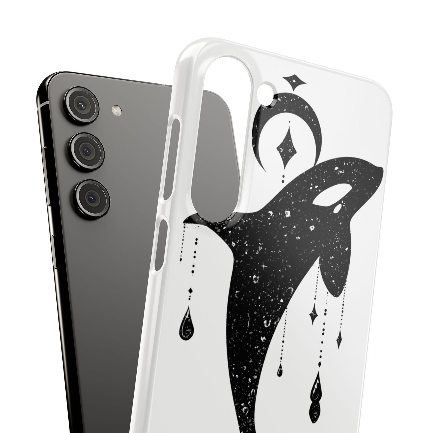 Celestial Orca Snap Case | Phone Cover, Whale Lover Gift, Cosmic Decor, Unique Art, Ocean Vibe