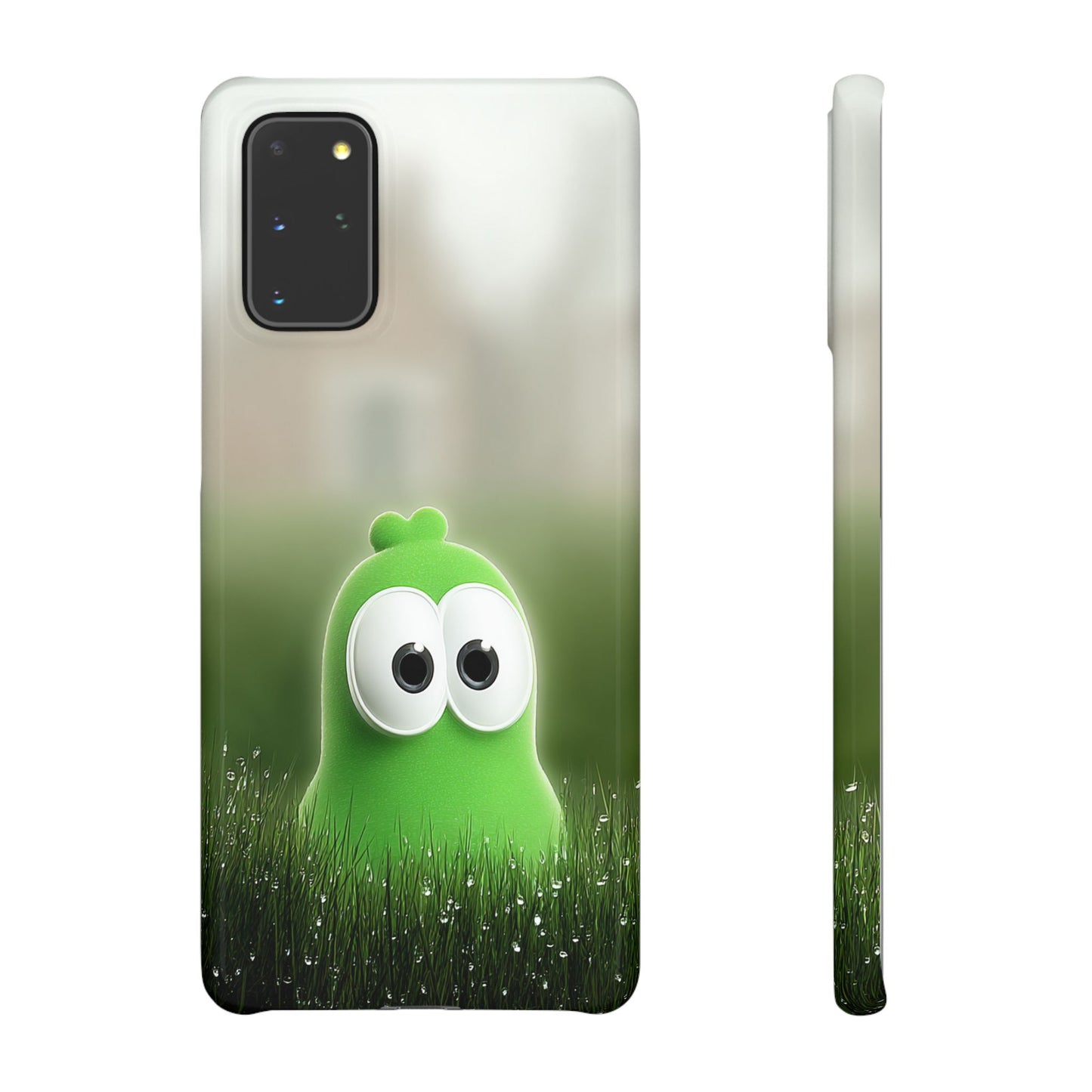 Cute Green Creature Phone Case, Snap Cases, Green Monster Phone Cover, Fun Phone Accessory, Playful Gift for Kids