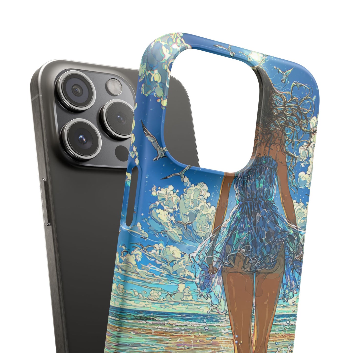 Summer Breeze Snap Case, Ocean Art Phone Cover, Beach Vibes Cell Case, Gift for Her, Custom Phone Accessory