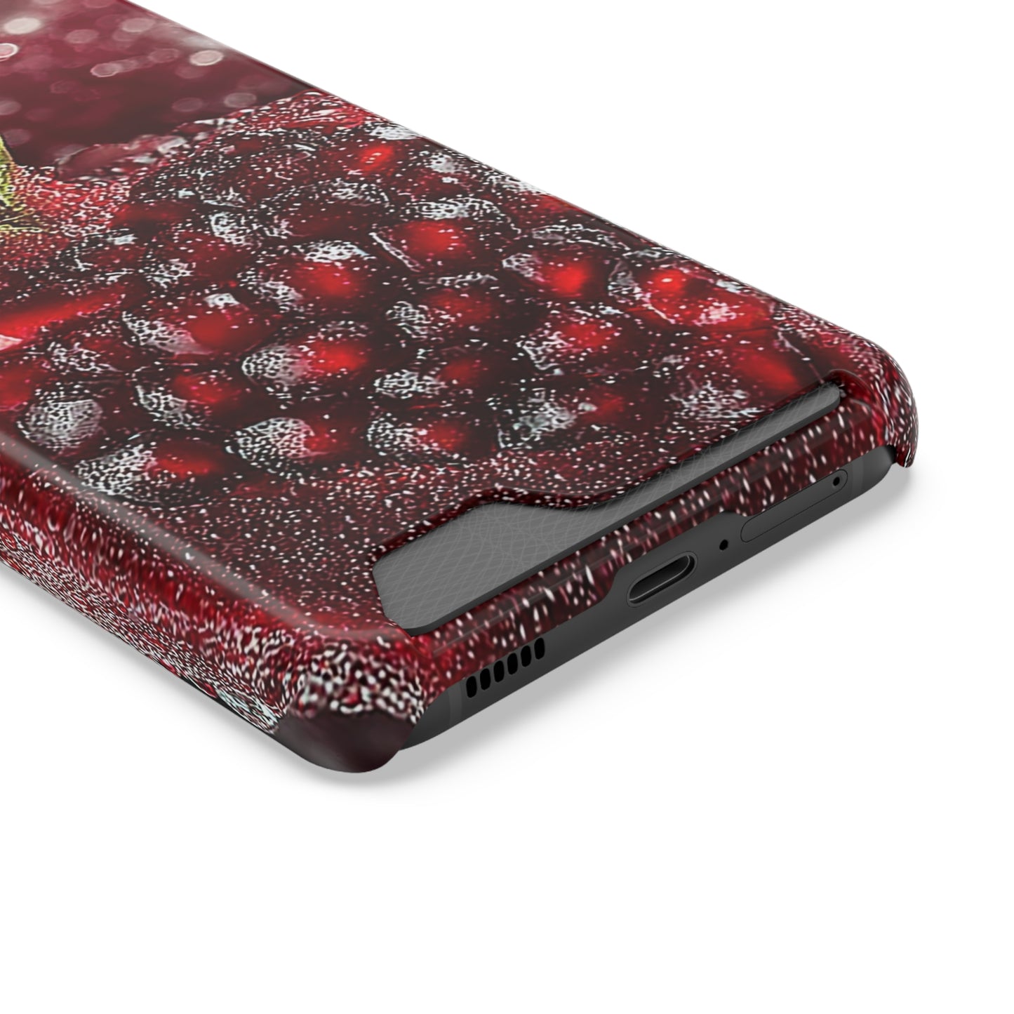 Pomegranate Phone Case with Card Holder, Durable Cover for Vegan Lovers, Fun Gift for Fruit Enthusiasts, Cute Accessory for Everyday Use