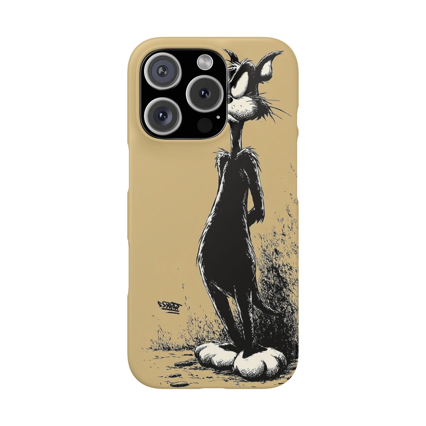 Whimsical Cartoon Snap Case, Fun Phone Cover, Unique Gift for Cat Lovers, Vibrant Art Case, Ideal for Birthdays