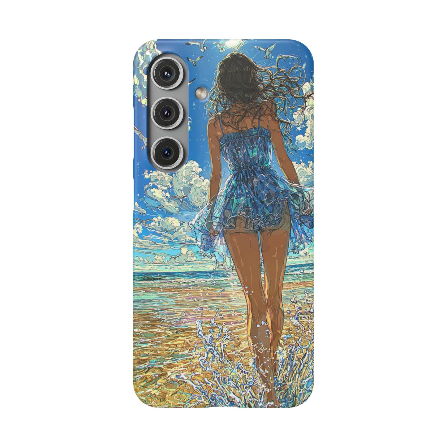 Summer Breeze Snap Case, Ocean Art Phone Cover, Beach Vibes Cell Case, Gift for Her, Custom Phone Accessory