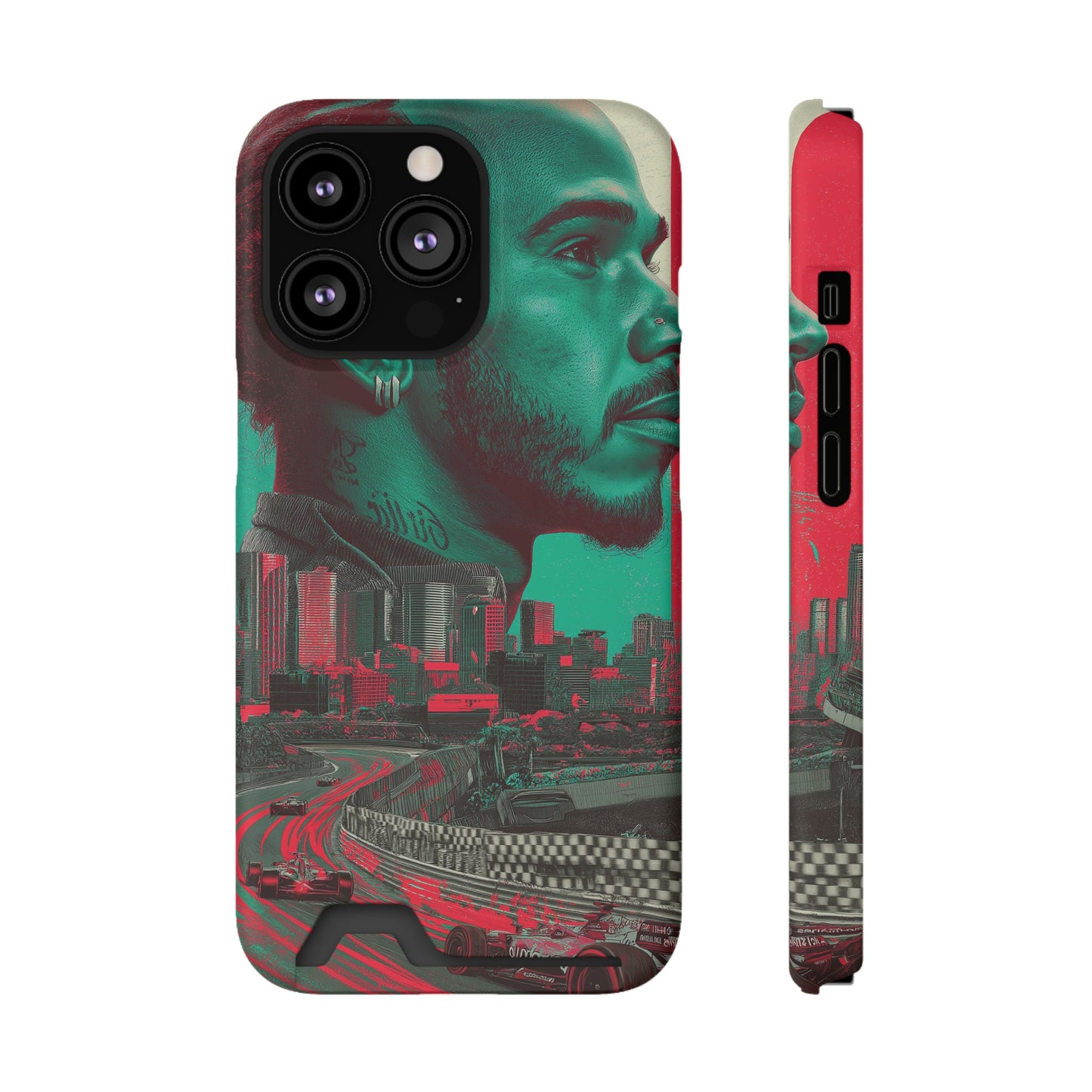 Racing Phone Case, Card Holder Case, Sports Phone Cover, Gift for Car Enthusiasts, Personalized Cell Phone Protector