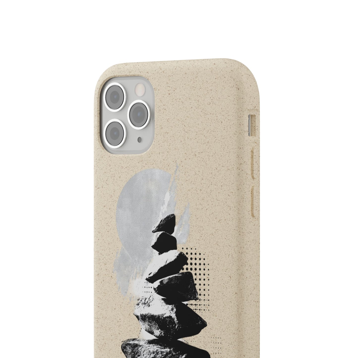 Biodegradable Plastic Free Phone Case Minimalistic Cairn Design Suitable For Iphones And Samsungs