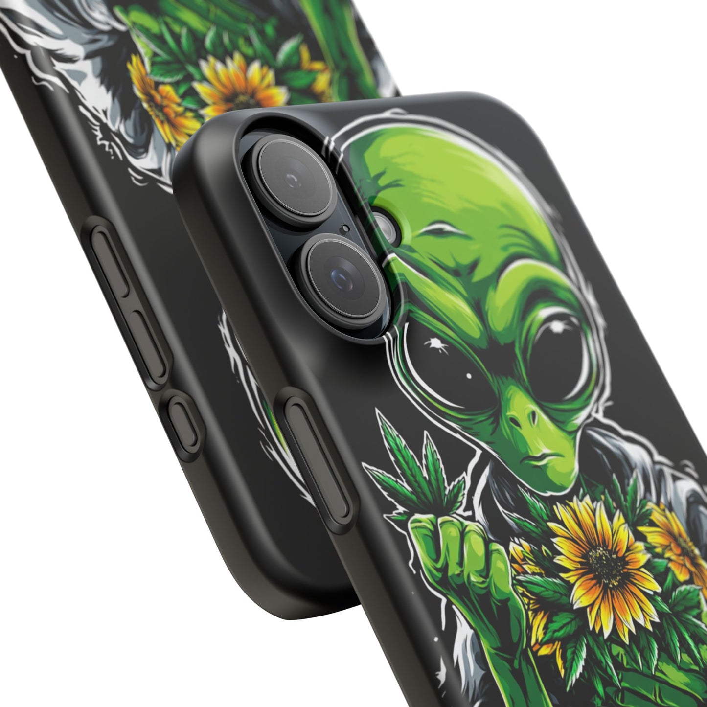 Alien Floral Snap Cases, Fun Phone Case, Gifts for Sci-Fi Lovers, Cute Alien Decor, Unique Tech Accessories