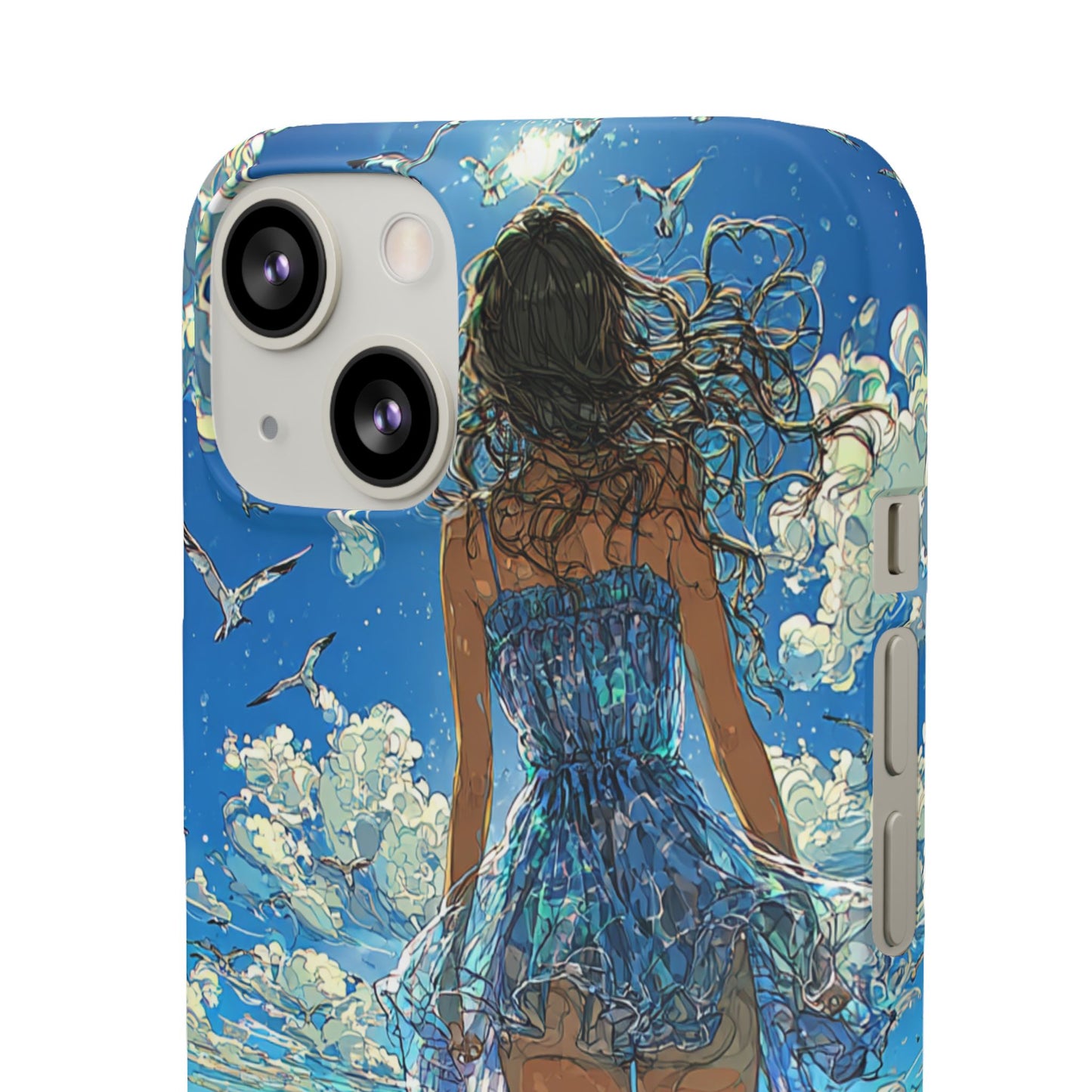 Summer Breeze Snap Case, Ocean Art Phone Cover, Beach Vibes Cell Case, Gift for Her, Custom Phone Accessory
