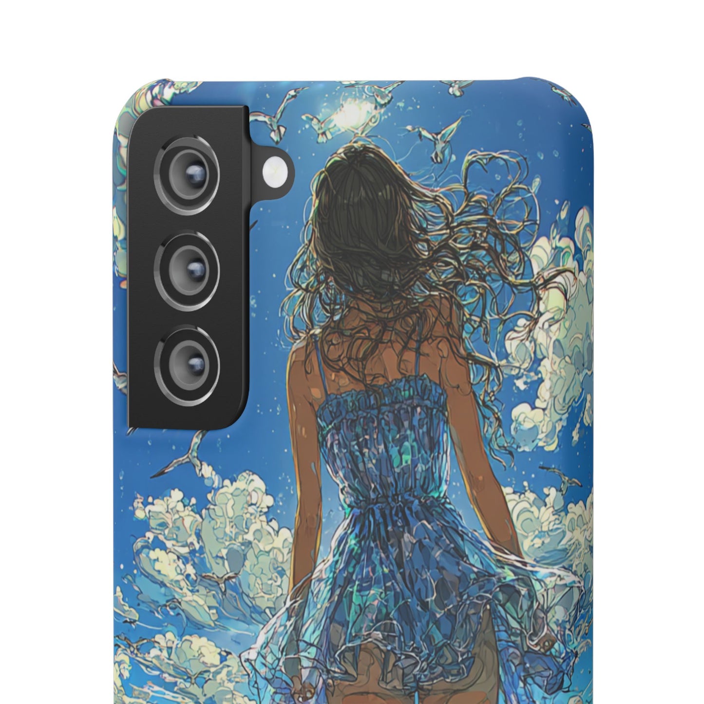 Summer Breeze Snap Case, Ocean Art Phone Cover, Beach Vibes Cell Case, Gift for Her, Custom Phone Accessory