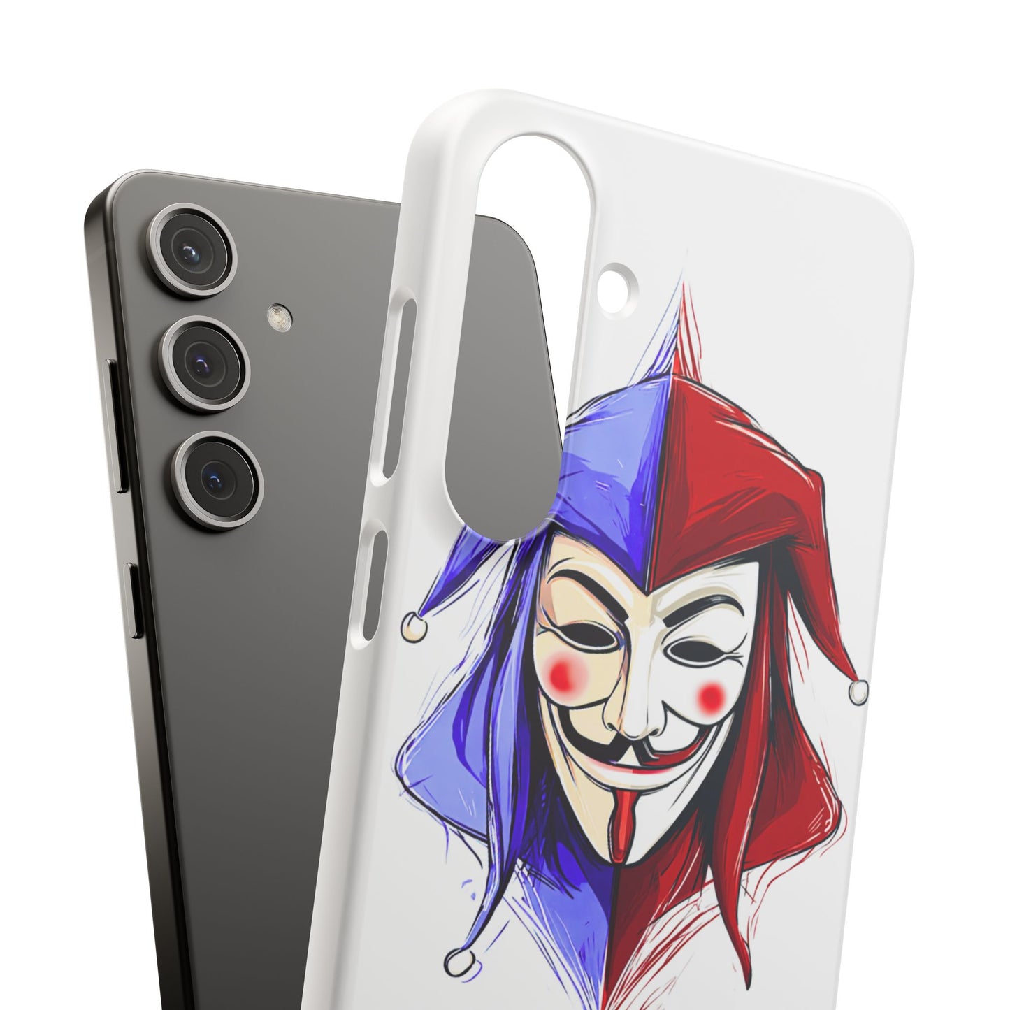 Joker & Anonimous Reunited Guy Fawkes Art Snap Case and Protective Phone Cover For iPhone and Samsung