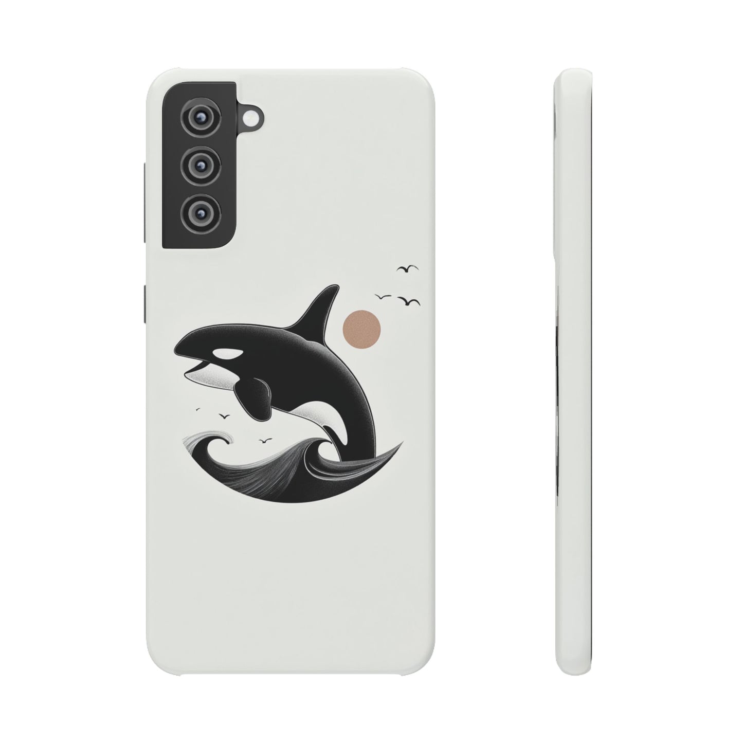 Whale Splash Phone Case | Ocean Lover Gift, Marine Art, Snap Cases, Cute Whale Design, Custom Phone Accessories