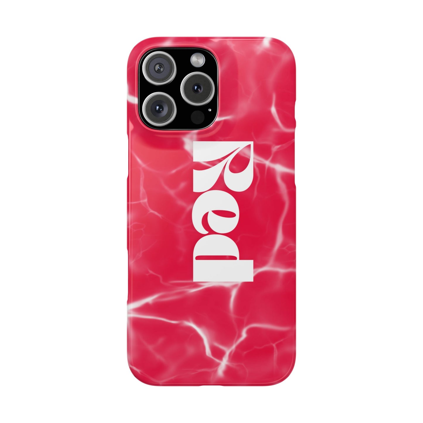 Vibrant Red Snap Case for iPhone, Trendy Phone Cover, Gift for Her, Summer Accessory, Stylish Tech Protection
