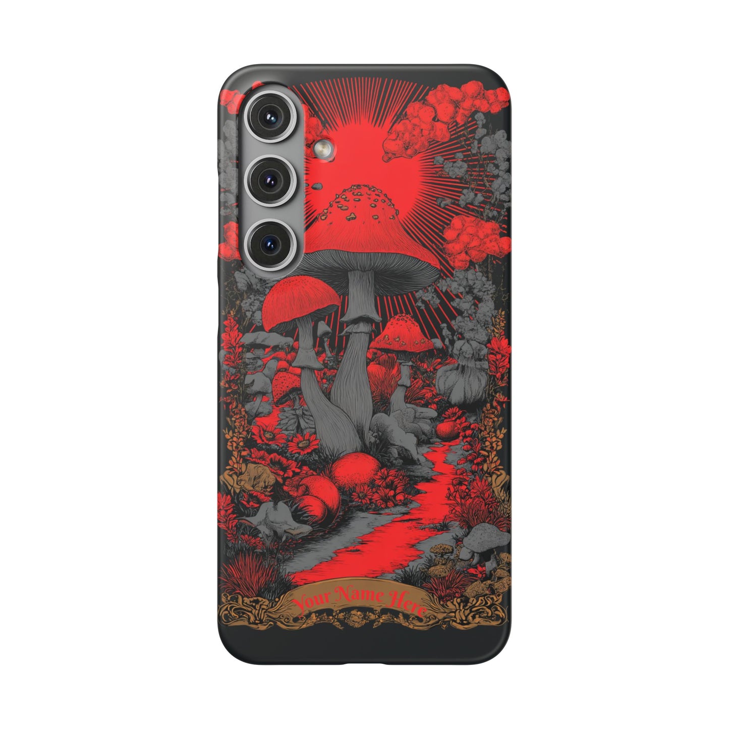 Fantasy Mushroom Snap Case Custom Phone Cover for iPhone and Samsung Mate and Glossy Avvialable
