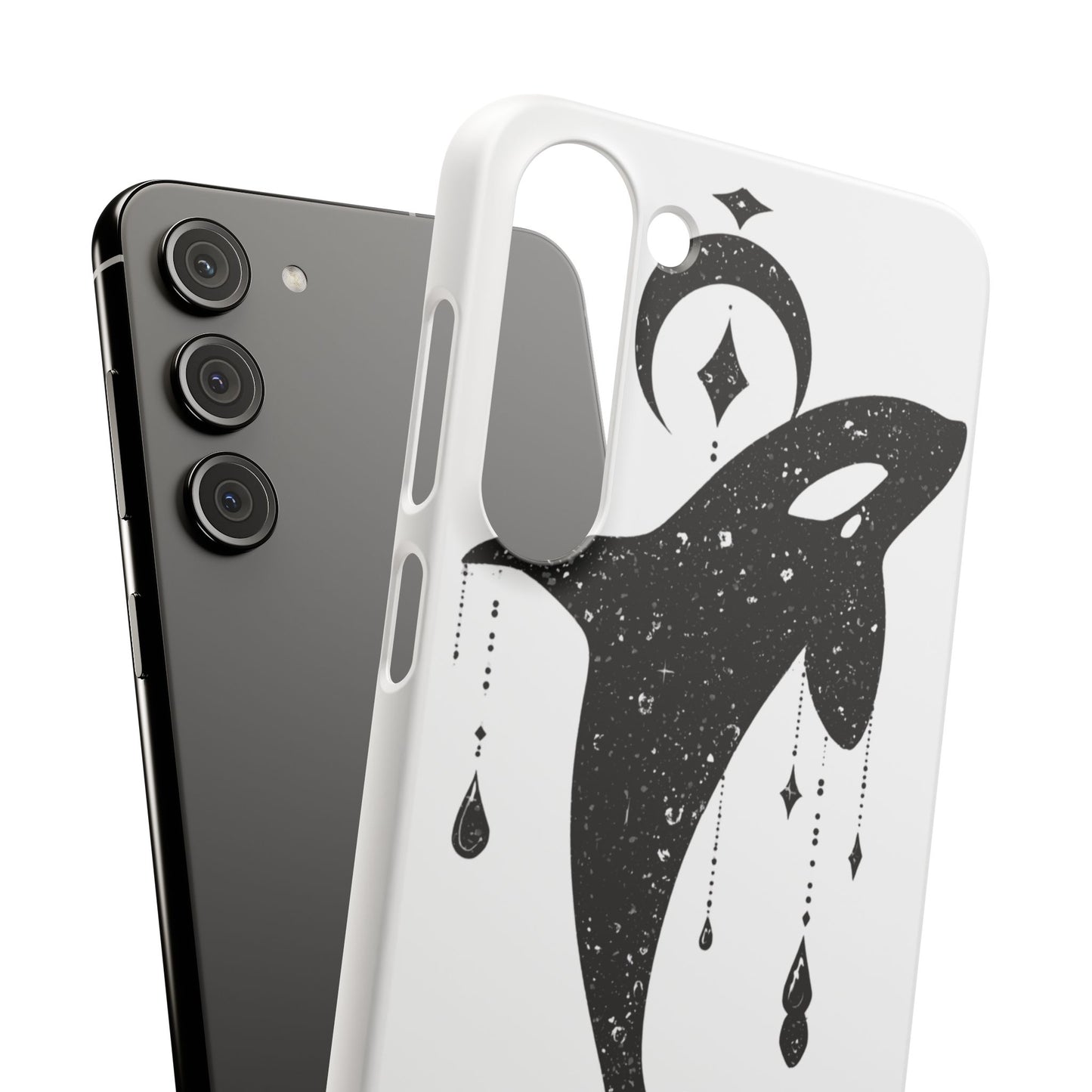Celestial Orca Snap Case | Phone Cover, Whale Lover Gift, Cosmic Decor, Unique Art, Ocean Vibe