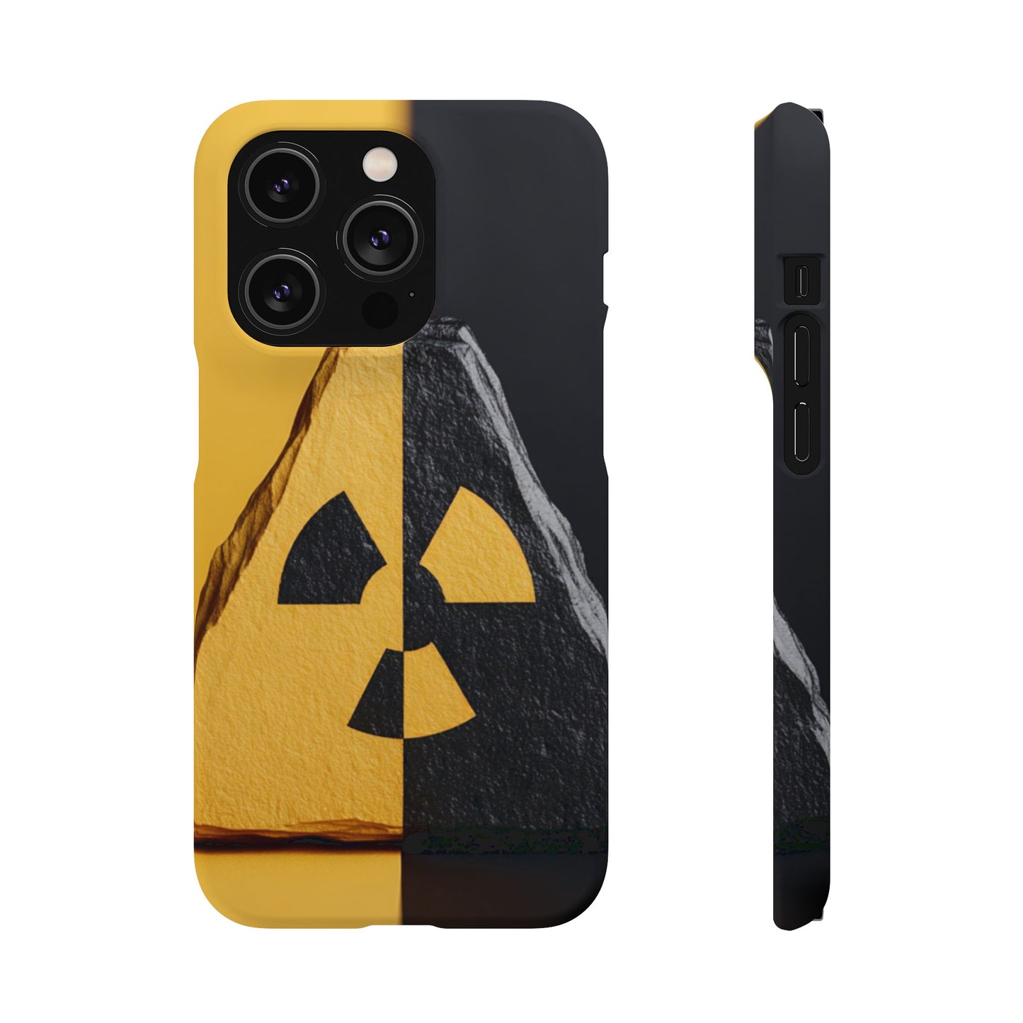 Bold Graphic Snap Case, Radiation Symbol Phone Cover, Trendy Phone Accessory, Unique Gift for Tech Lovers, Stylish Mobile Case