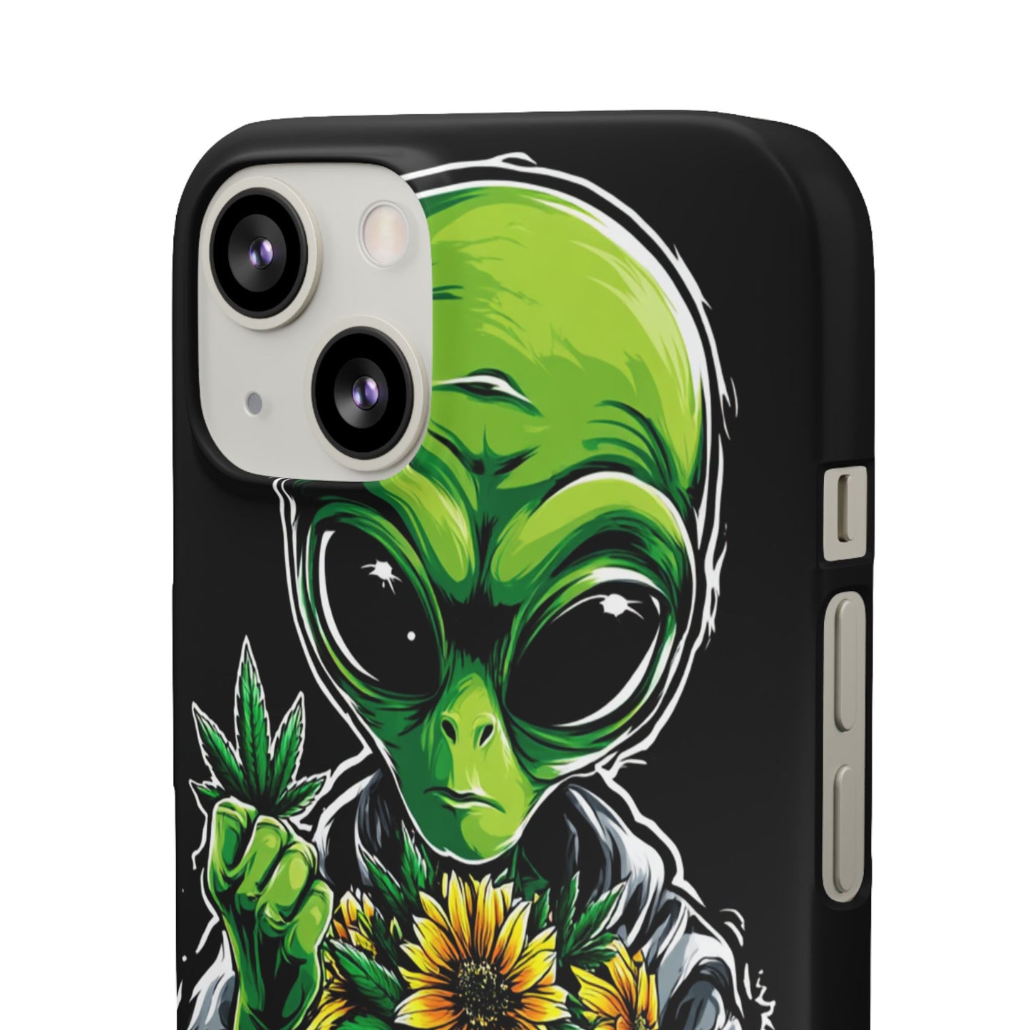 Alien Floral Snap Cases, Fun Phone Case, Gifts for Sci-Fi Lovers, Cute Alien Decor, Unique Tech Accessories