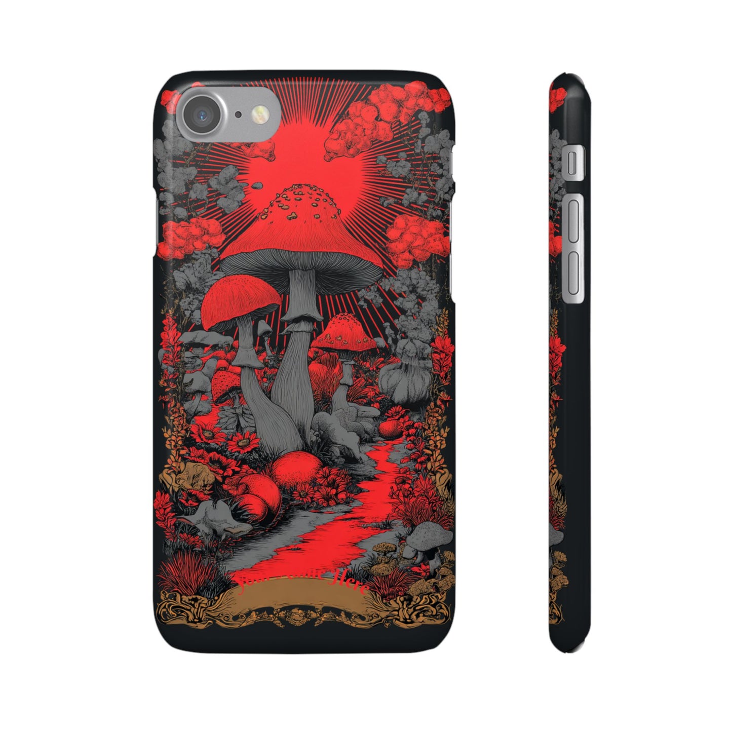 Fantasy Mushroom Snap Case Custom Phone Cover for iPhone and Samsung Mate and Glossy Avvialable