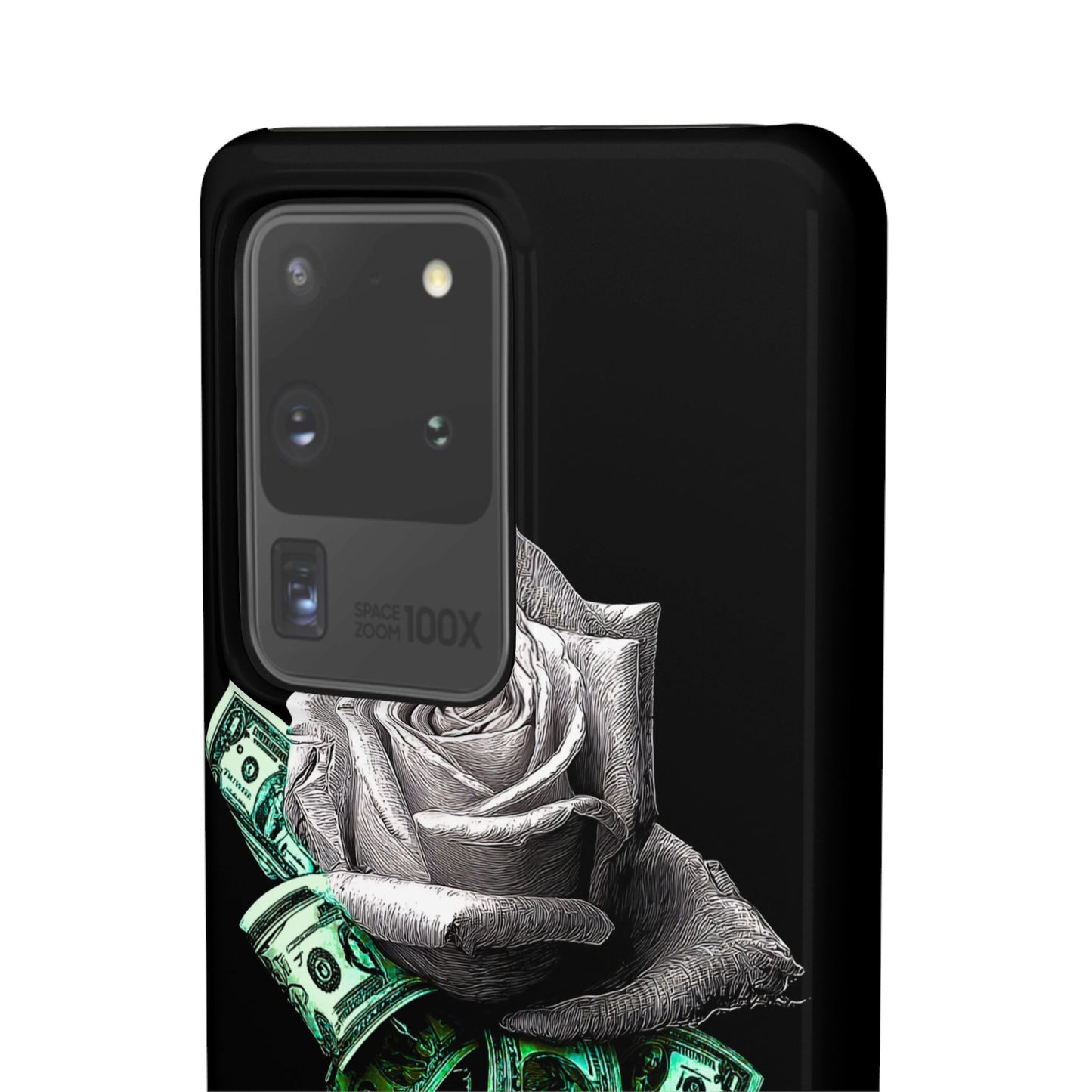 Stylish Rose & Money Snap Case - Floral Phone Protection, Trendy Gift for Him/Her, Birthday Present, Accessories for Teens