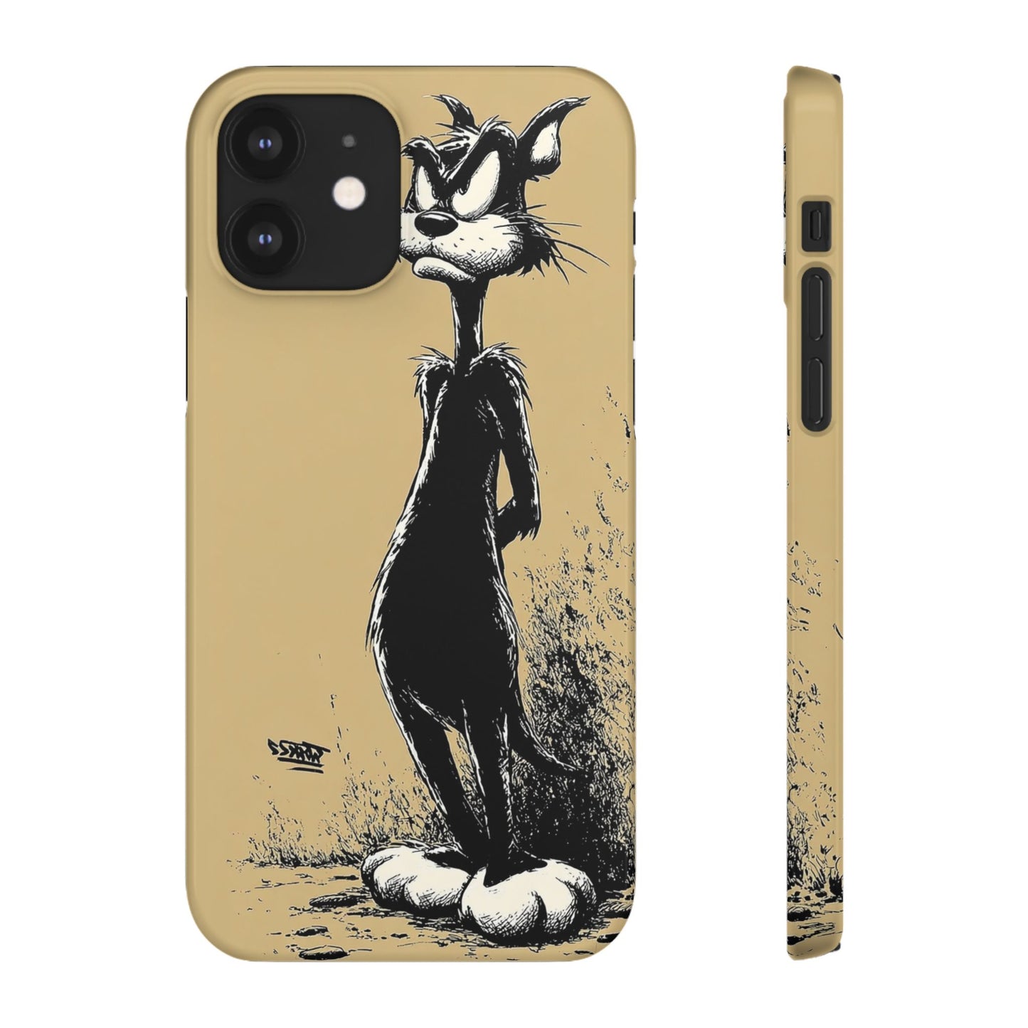 Whimsical Cartoon Snap Case, Fun Phone Cover, Unique Gift for Cat Lovers, Vibrant Art Case, Ideal for Birthdays