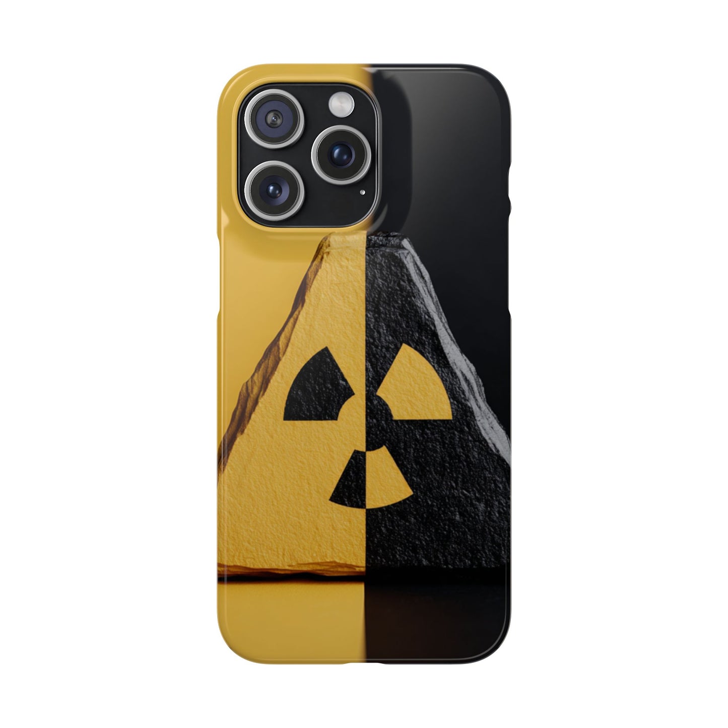 Bold Graphic Snap Case, Radiation Symbol Phone Cover, Trendy Phone Accessory, Unique Gift for Tech Lovers, Stylish Mobile Case
