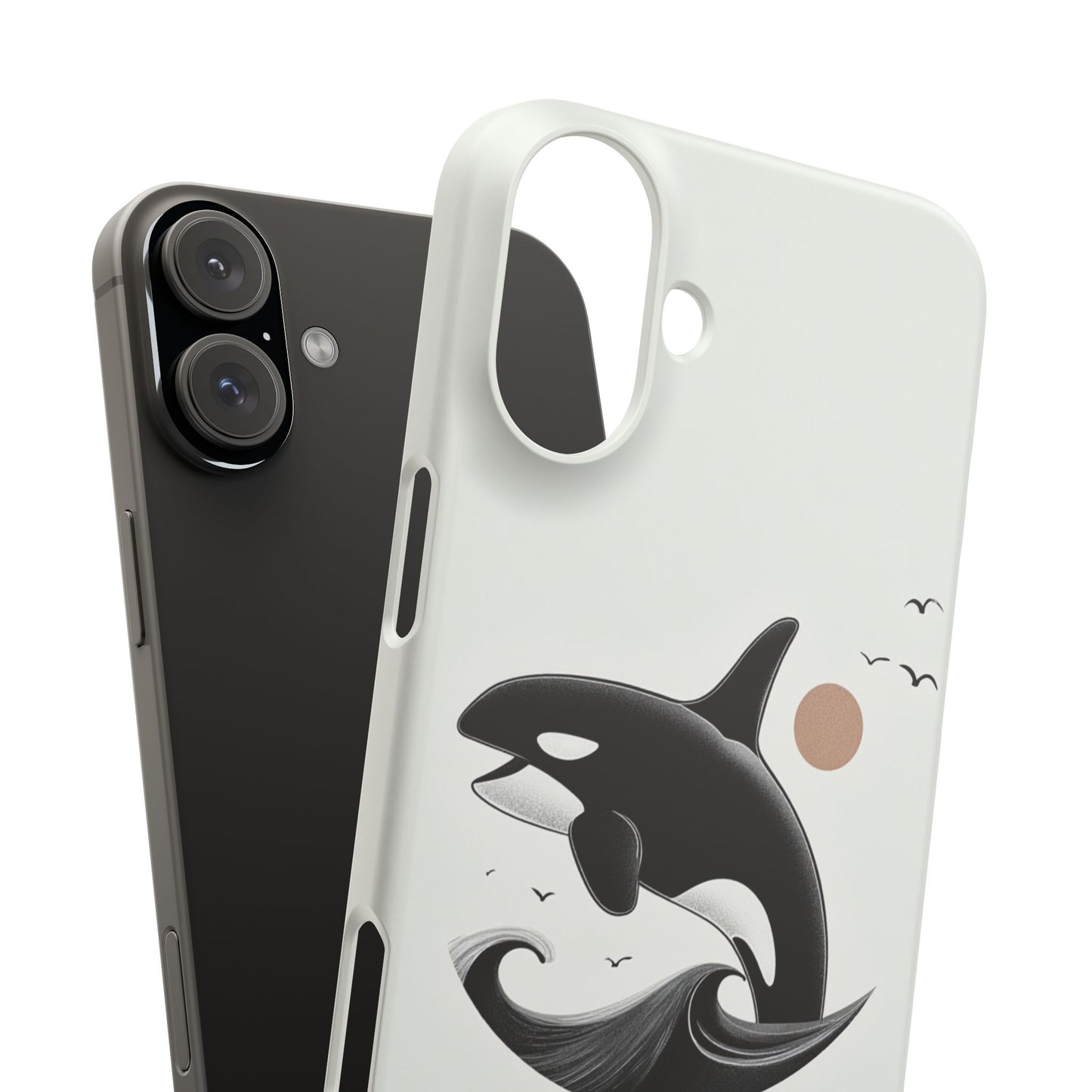 Whale Splash Phone Case | Ocean Lover Gift, Marine Art, Snap Cases, Cute Whale Design, Custom Phone Accessories