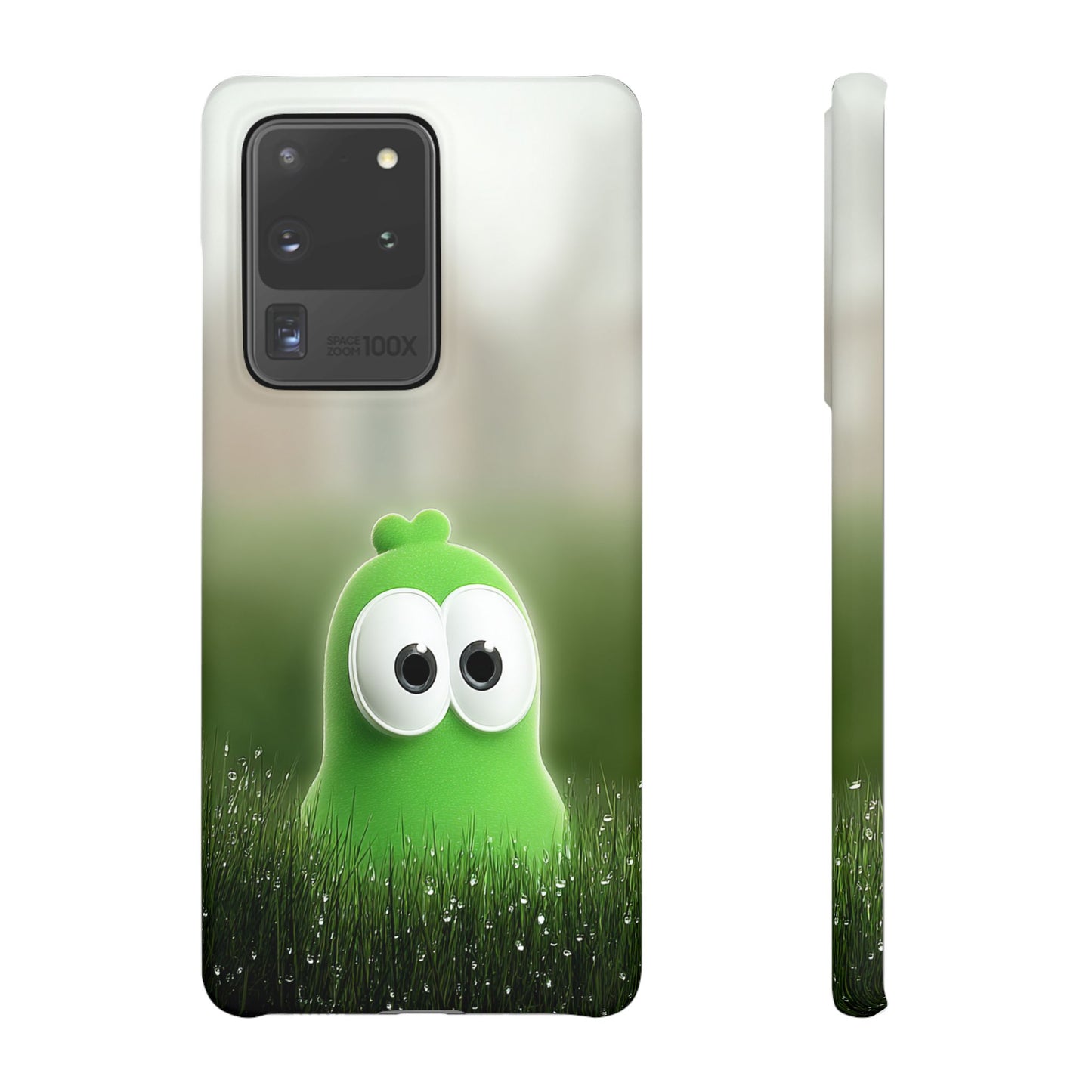 Cute Green Creature Phone Case, Snap Cases, Green Monster Phone Cover, Fun Phone Accessory, Playful Gift for Kids
