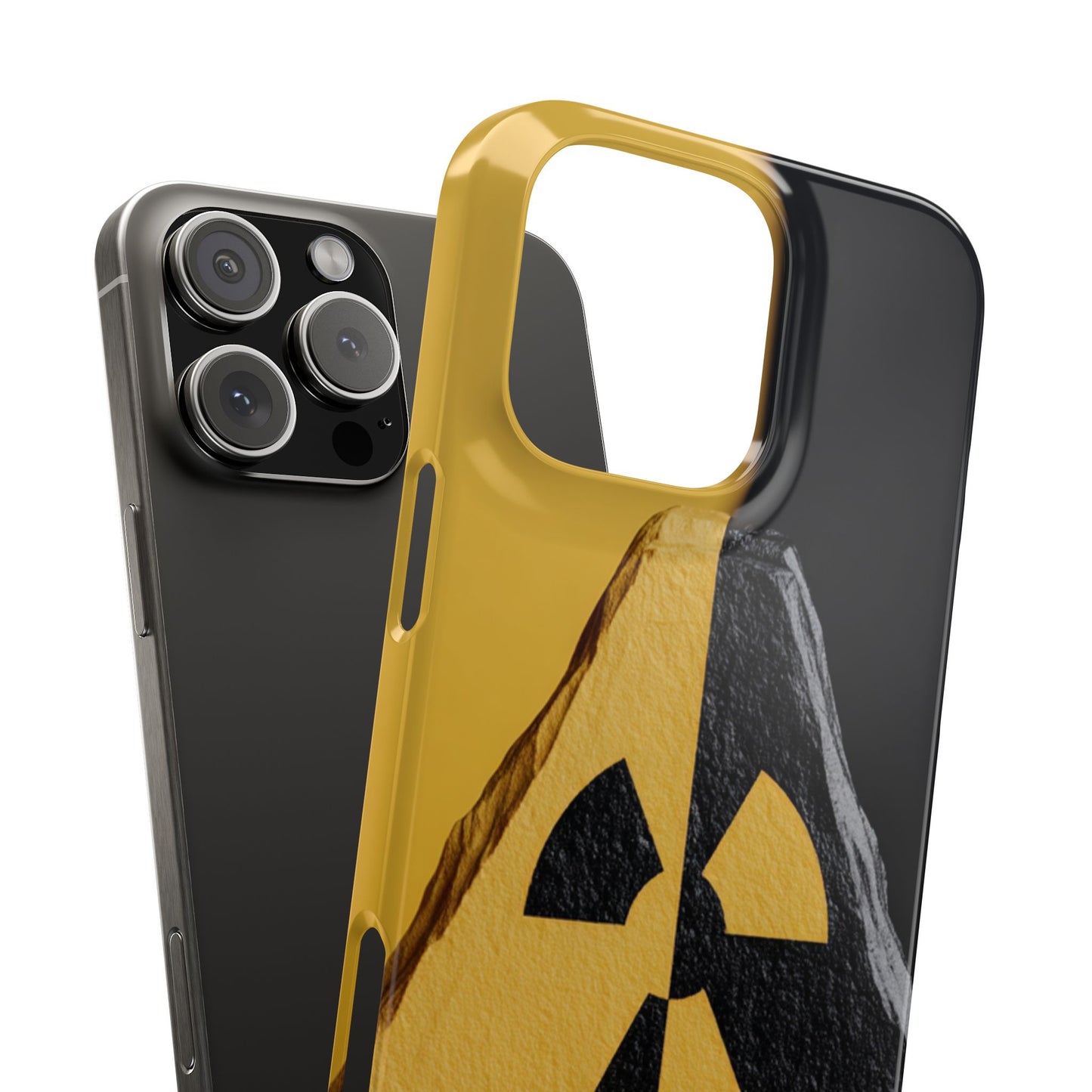 Bold Graphic Snap Case, Radiation Symbol Phone Cover, Trendy Phone Accessory, Unique Gift for Tech Lovers, Stylish Mobile Case