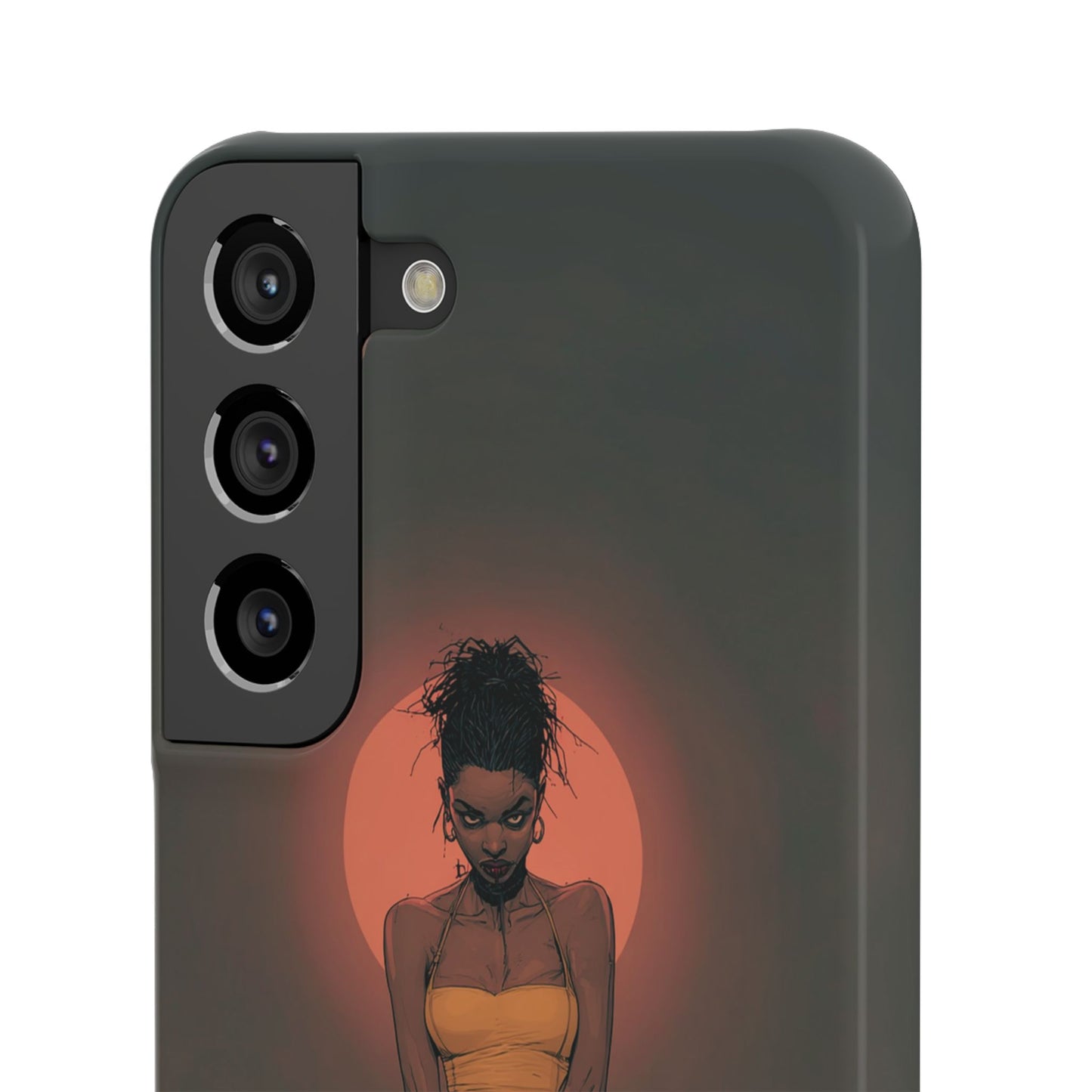 Creepy Vampire Girl Snap Case, Halloween Style iPhone Samsung Cover, Spooky Gothic Phone Accessories, Scary Horror Character Device