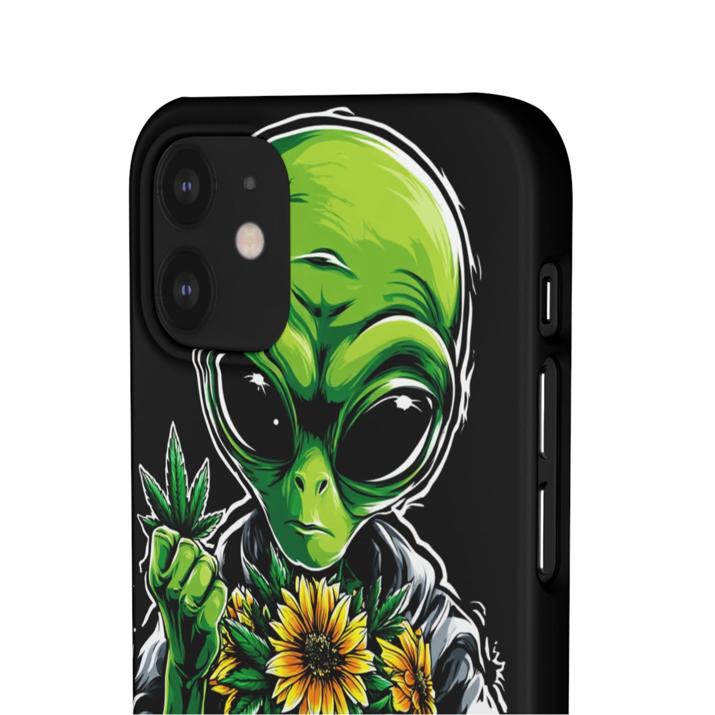Alien Floral Snap Cases, Fun Phone Case, Gifts for Sci-Fi Lovers, Cute Alien Decor, Unique Tech Accessories