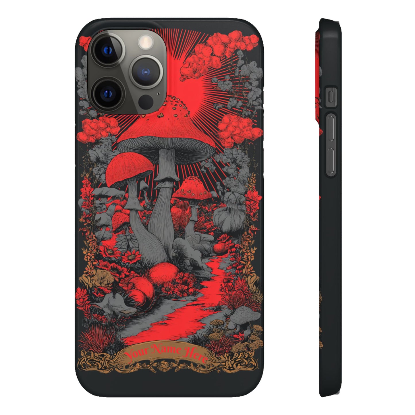 Fantasy Mushroom Snap Case Custom Phone Cover for iPhone and Samsung Mate and Glossy Avvialable