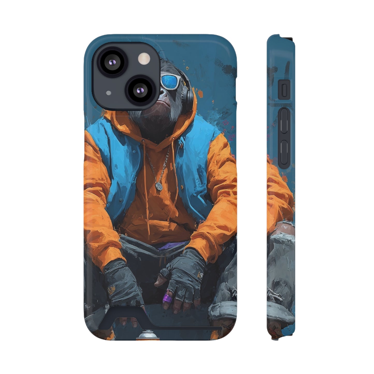 Trendy Phone Case with Card Holder, Stylish Smartphone Protector, Unique Gift for Teens, Graphic Phone Cover, Cool Accessories
