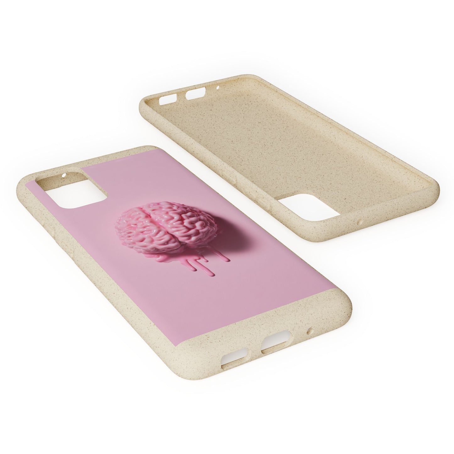 Eco-Friendly Brain Design Phone Case, Biodegradable Phone Cover, Unique Gift for Tech Lovers, Sustainable Accessory, Cute Phone Case