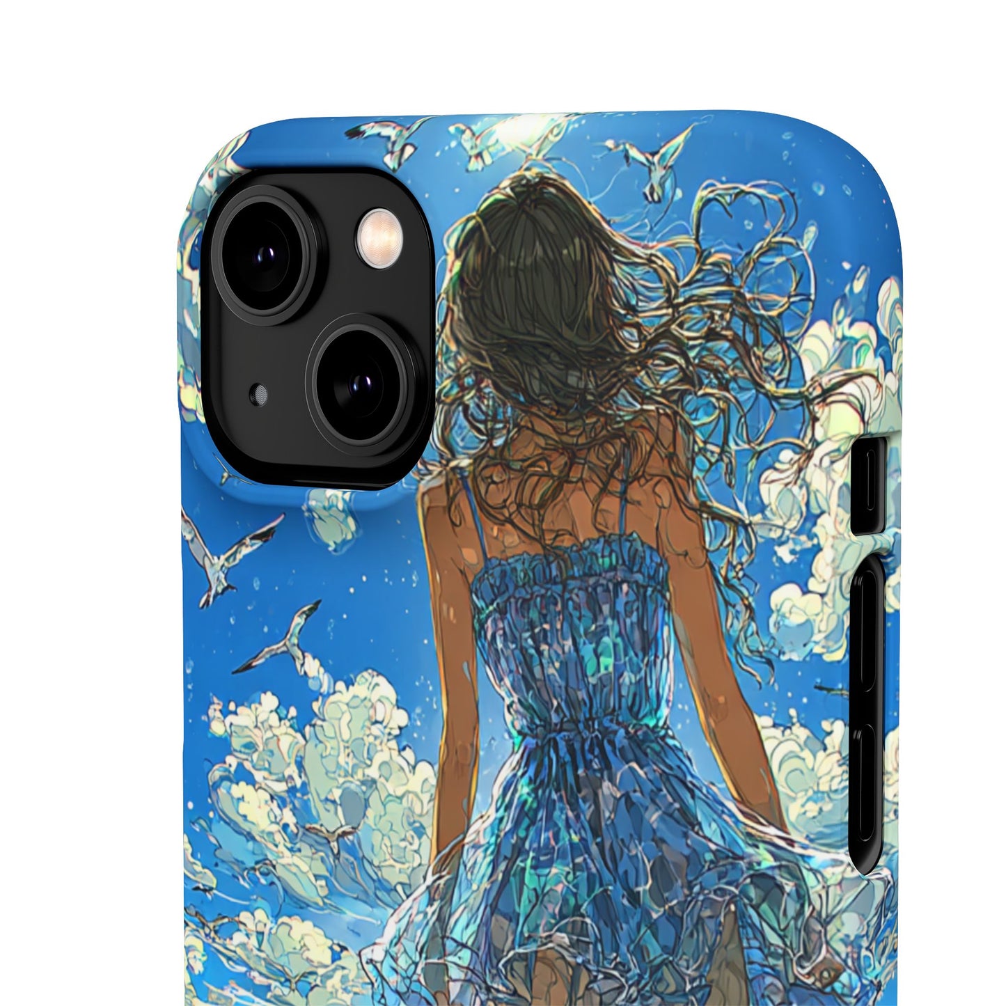 Summer Breeze Snap Case, Ocean Art Phone Cover, Beach Vibes Cell Case, Gift for Her, Custom Phone Accessory
