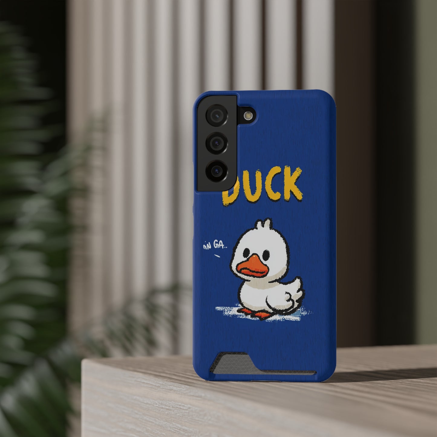 Cute Duck Phone Case with Card Holder | Stylish Cell Accessory for Animal Lovers, Gifts for Kids, Birthday, Everyday Use
