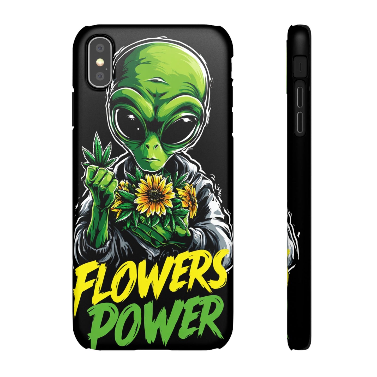 Alien Floral Snap Cases, Fun Phone Case, Gifts for Sci-Fi Lovers, Cute Alien Decor, Unique Tech Accessories