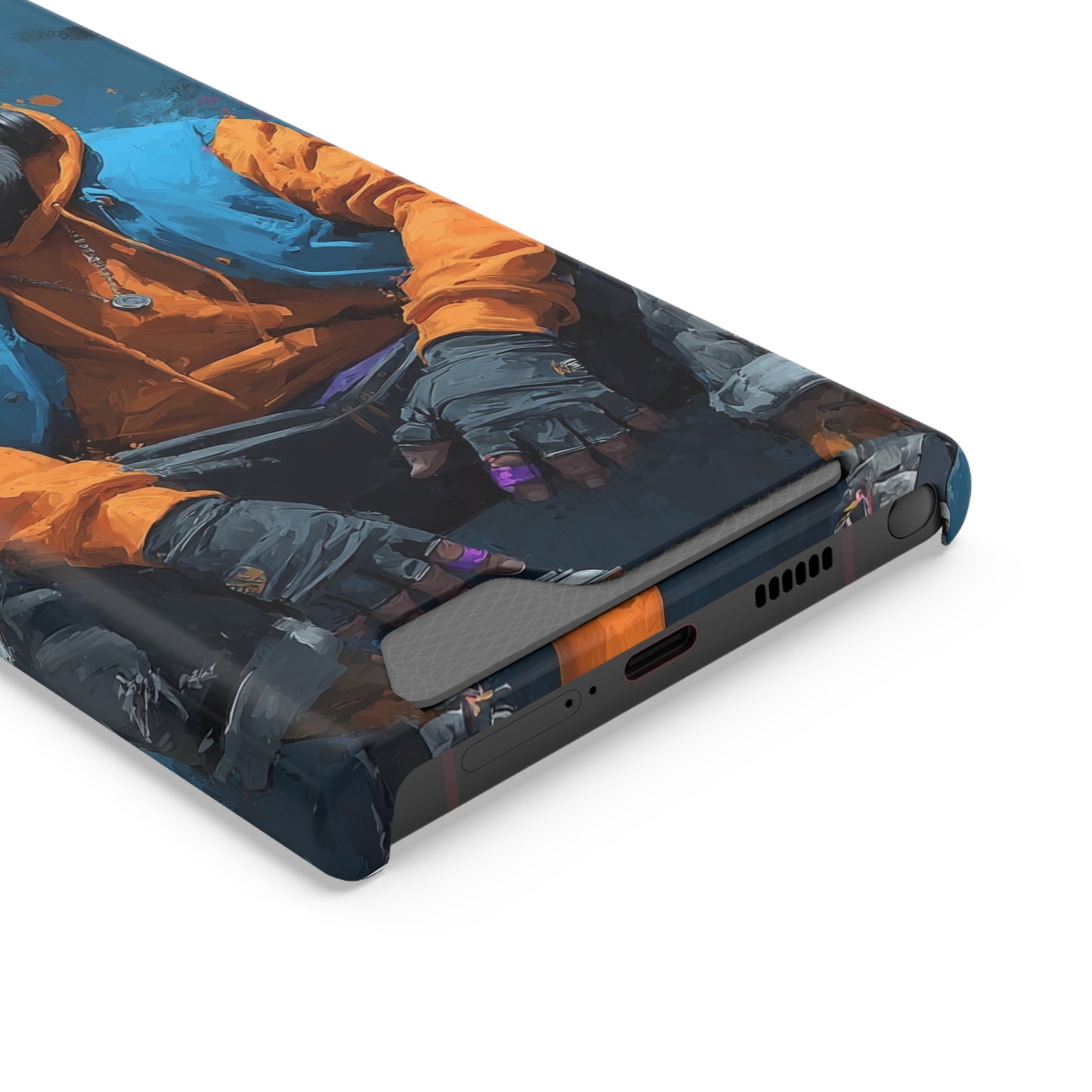 Trendy Phone Case with Card Holder, Stylish Smartphone Protector, Unique Gift for Teens, Graphic Phone Cover, Cool Accessories