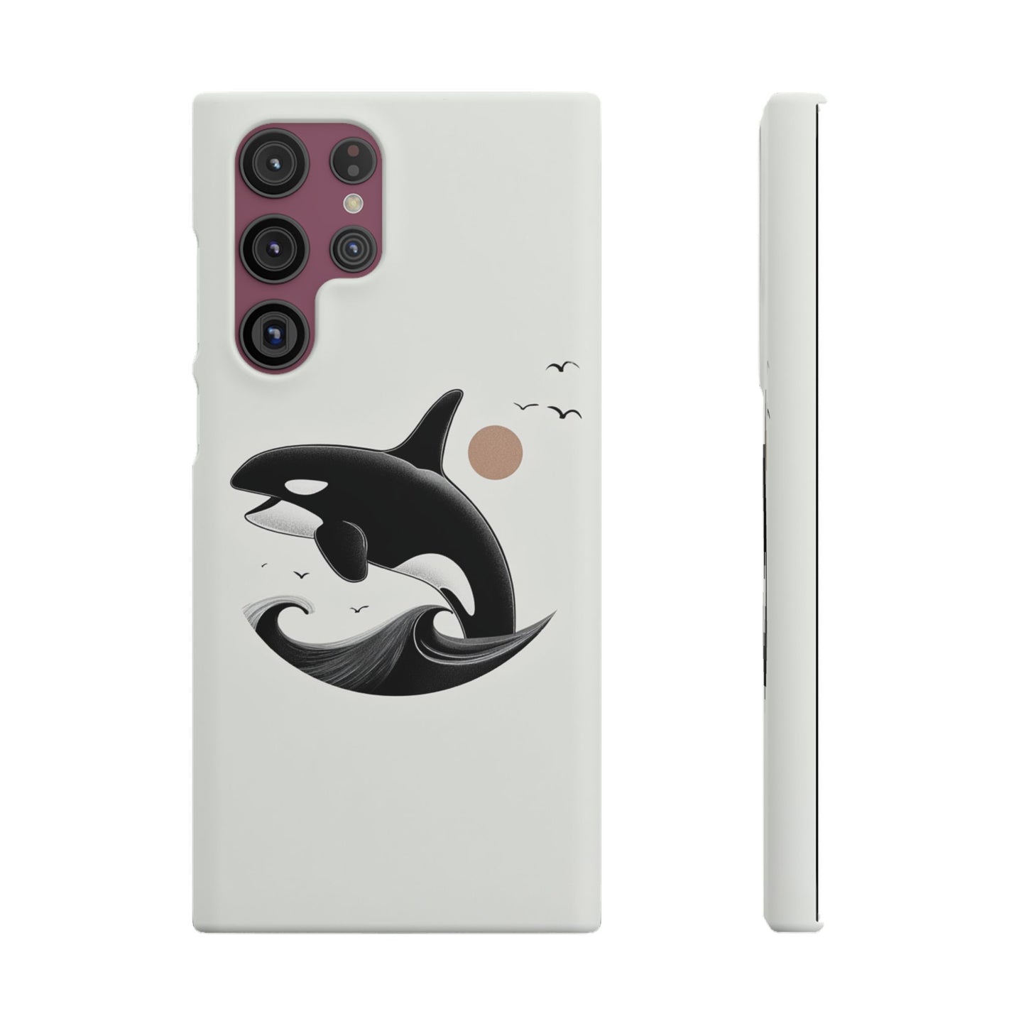 Whale Splash Phone Case | Ocean Lover Gift, Marine Art, Snap Cases, Cute Whale Design, Custom Phone Accessories