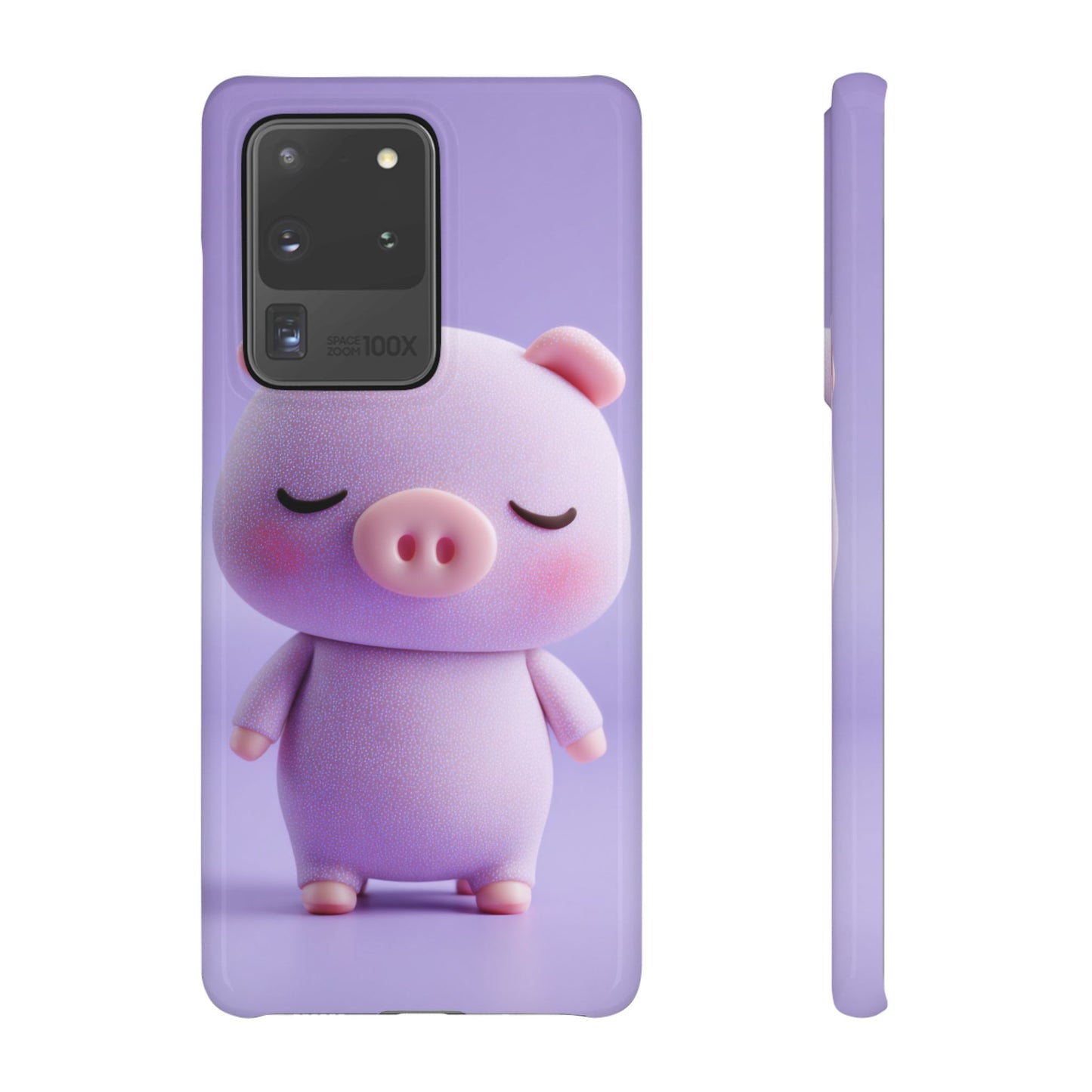 Cute Pig Snap Case for iPhone, Animal Lovers Phone Cover, Kawaii Aesthetic Accessory, Birthday Gift, Unique Phone Protection