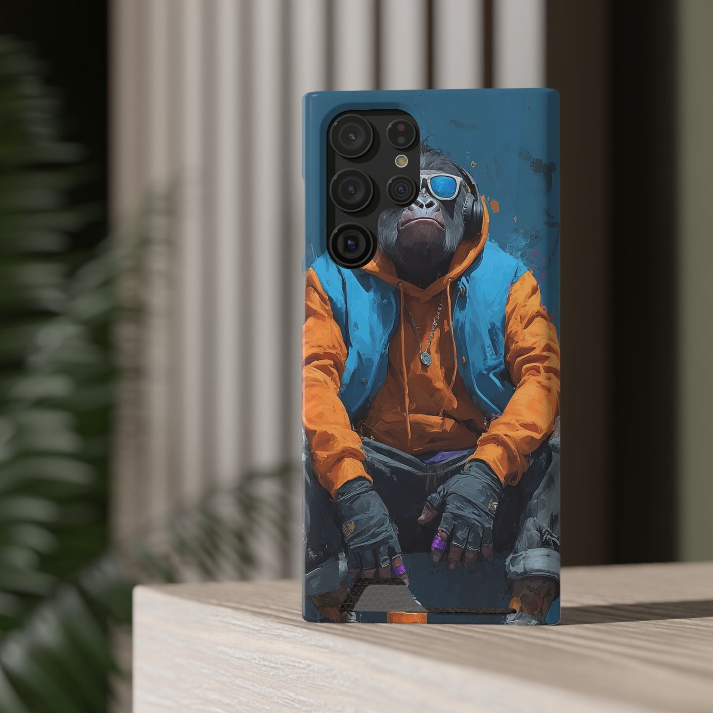 Trendy Phone Case with Card Holder, Stylish Smartphone Protector, Unique Gift for Teens, Graphic Phone Cover, Cool Accessories