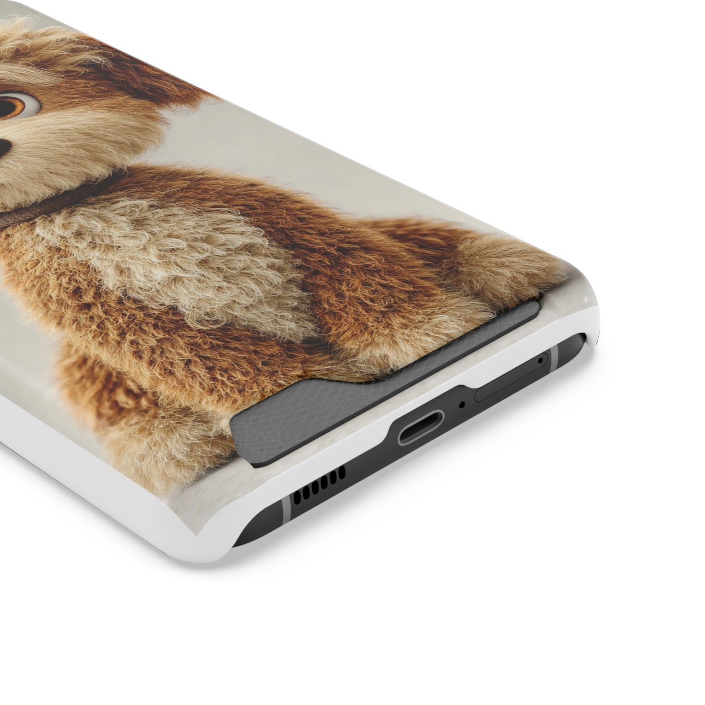Cute Dog Phone Case With Card Holder, Pet Lover Gift, Stylish Phone Accessory, Dog-Themed Phone Cover, Animal Aesthetic