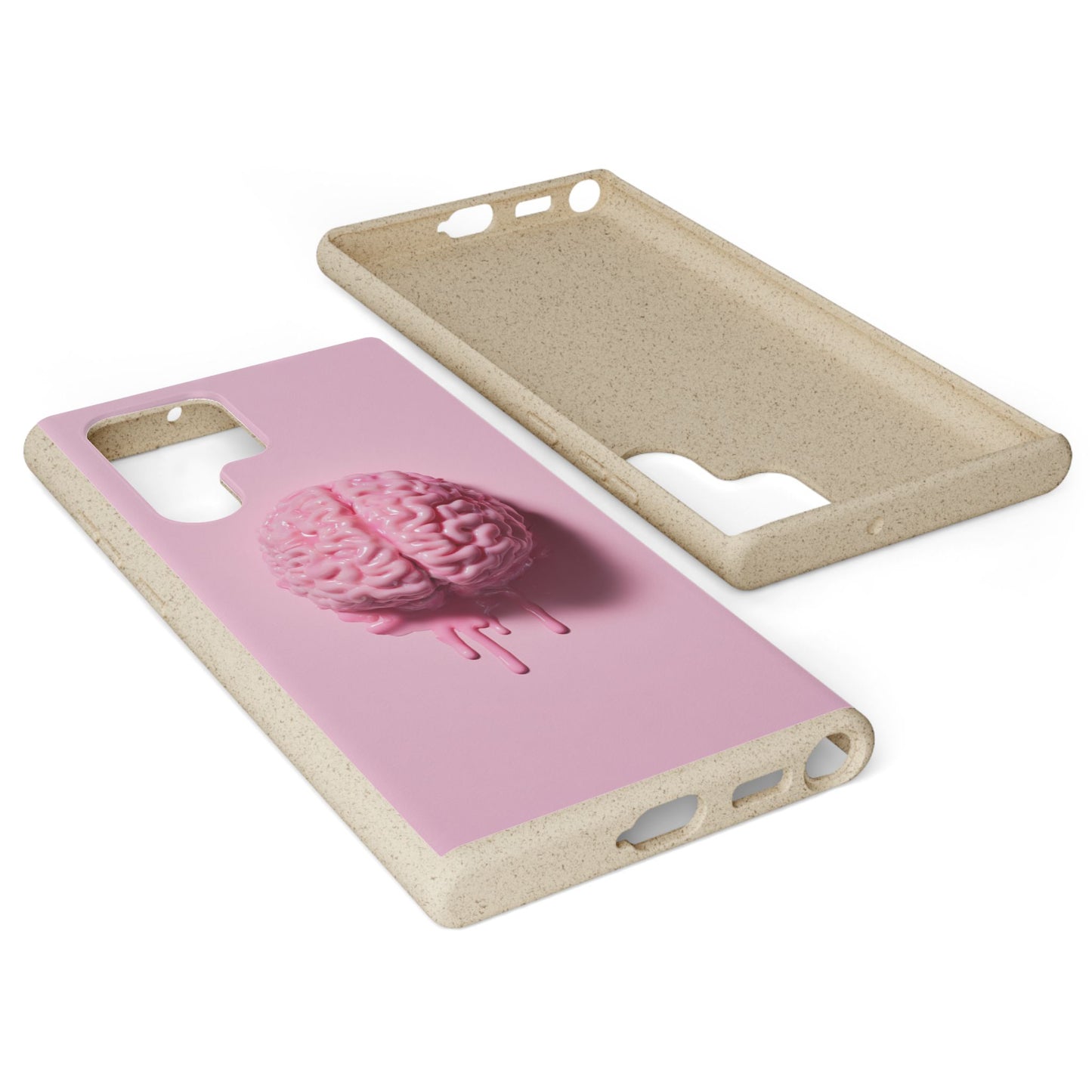 Eco-Friendly Brain Design Phone Case, Biodegradable Phone Cover, Unique Gift for Tech Lovers, Sustainable Accessory, Cute Phone Case