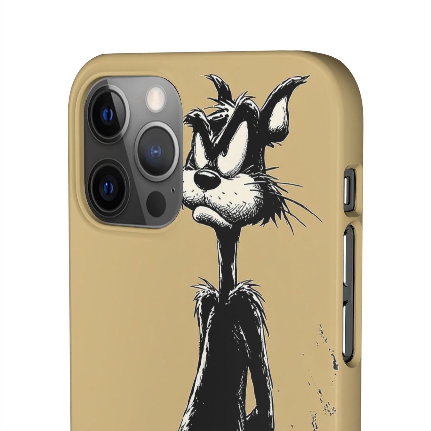 Whimsical Cartoon Snap Case, Fun Phone Cover, Unique Gift for Cat Lovers, Vibrant Art Case, Ideal for Birthdays