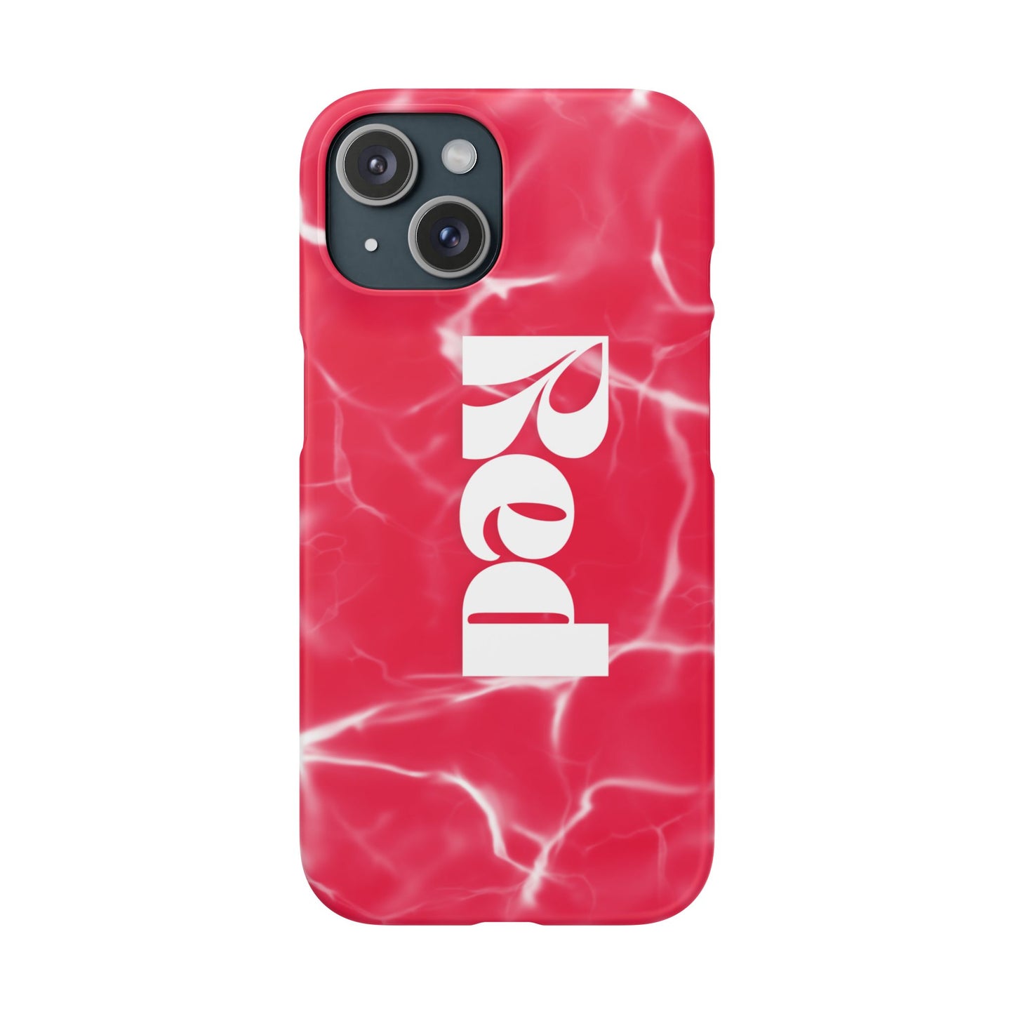 Vibrant Red Snap Case for iPhone, Trendy Phone Cover, Gift for Her, Summer Accessory, Stylish Tech Protection